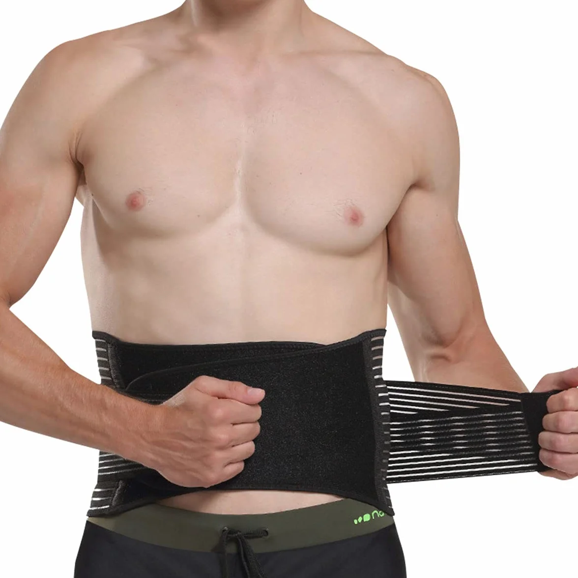 Pas lędźwiowy z regulowanymi przekładkami podparcia napięcia, oddychanie, łagodzące ból, podparcie lędźwiowe dla idealnego dopasowania (M,L, XL)
