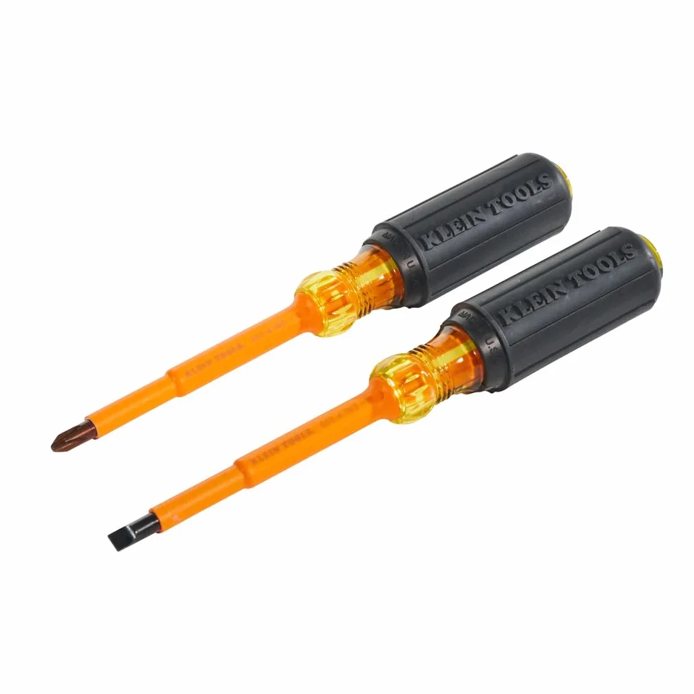 KLEIN TOOLS 2-częściowy zestaw 10 cm izolowanych śrubokrętów Klein Tools 33532-INS