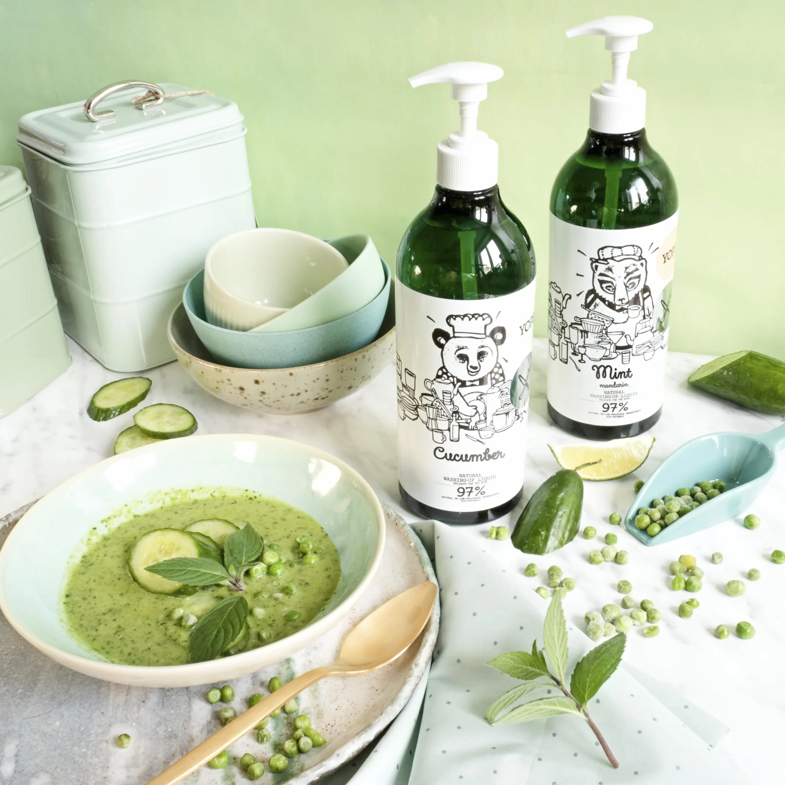 YOPE Naturalny płyn do mycia naczyń Mięta i mandarynka 750 ml
