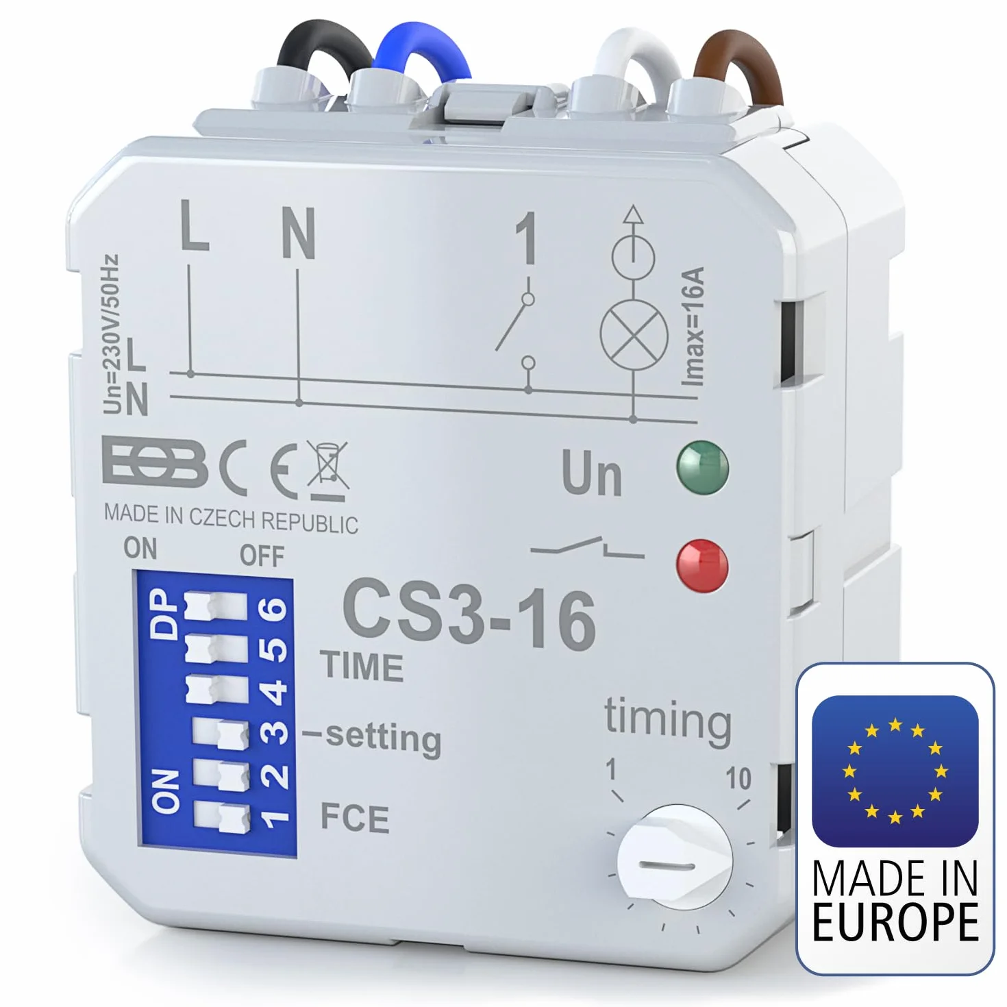 Elektrobock Wielofunkcyjny przekaźnik dobiegowy, podtynkowy, CS3-16