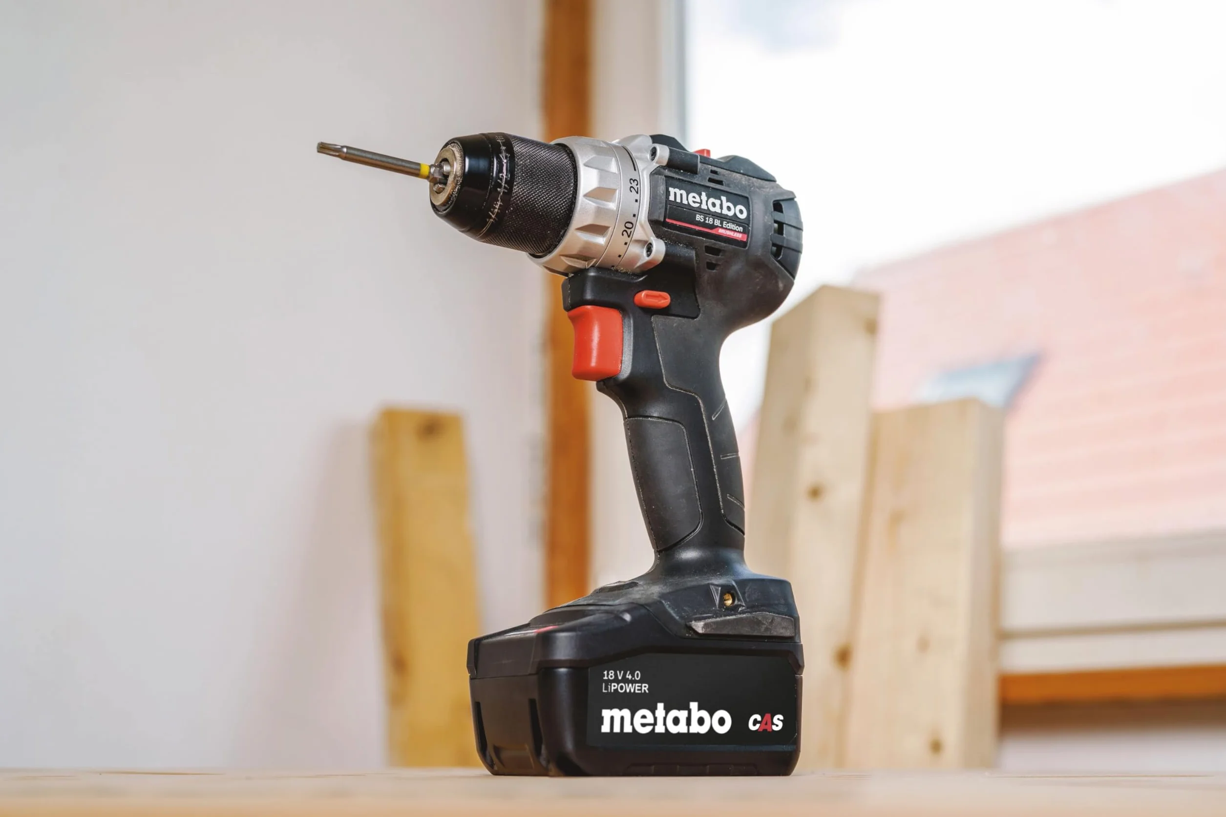 metabo Wiertarka akumulatorowa BS 18 BL Edition 18 V, CAS, moment obrotowy 60 Nm, średnica wiercenia 36 mm, bezszczotkowa, kompaktowa i wydajna, do precyzyjnego wiercenia i wkręcania, z akumulatorem