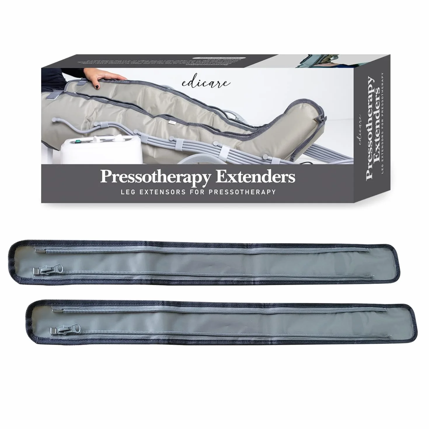 Edicare Przedłużenie presoterapii 2 sztuk szeroki obwód 11 cm biodra 7 cm kostka