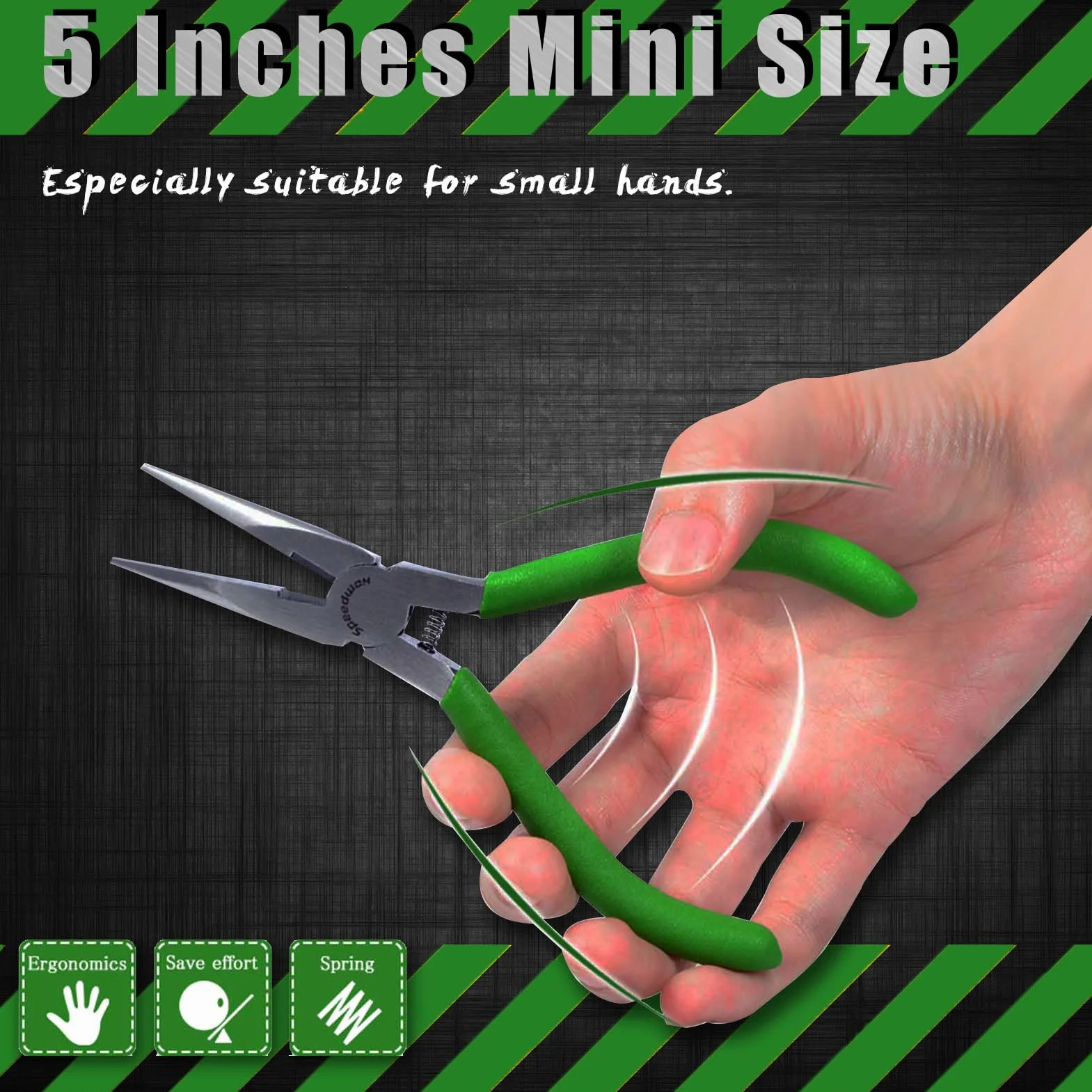 SPEEDWOX Mini szczypce do biżuterii z gładkimi płaskimi szczękami, 14 cm, precyzyjne narzędzie do tworzenia biżuterii, profesjonalny klips do koralików