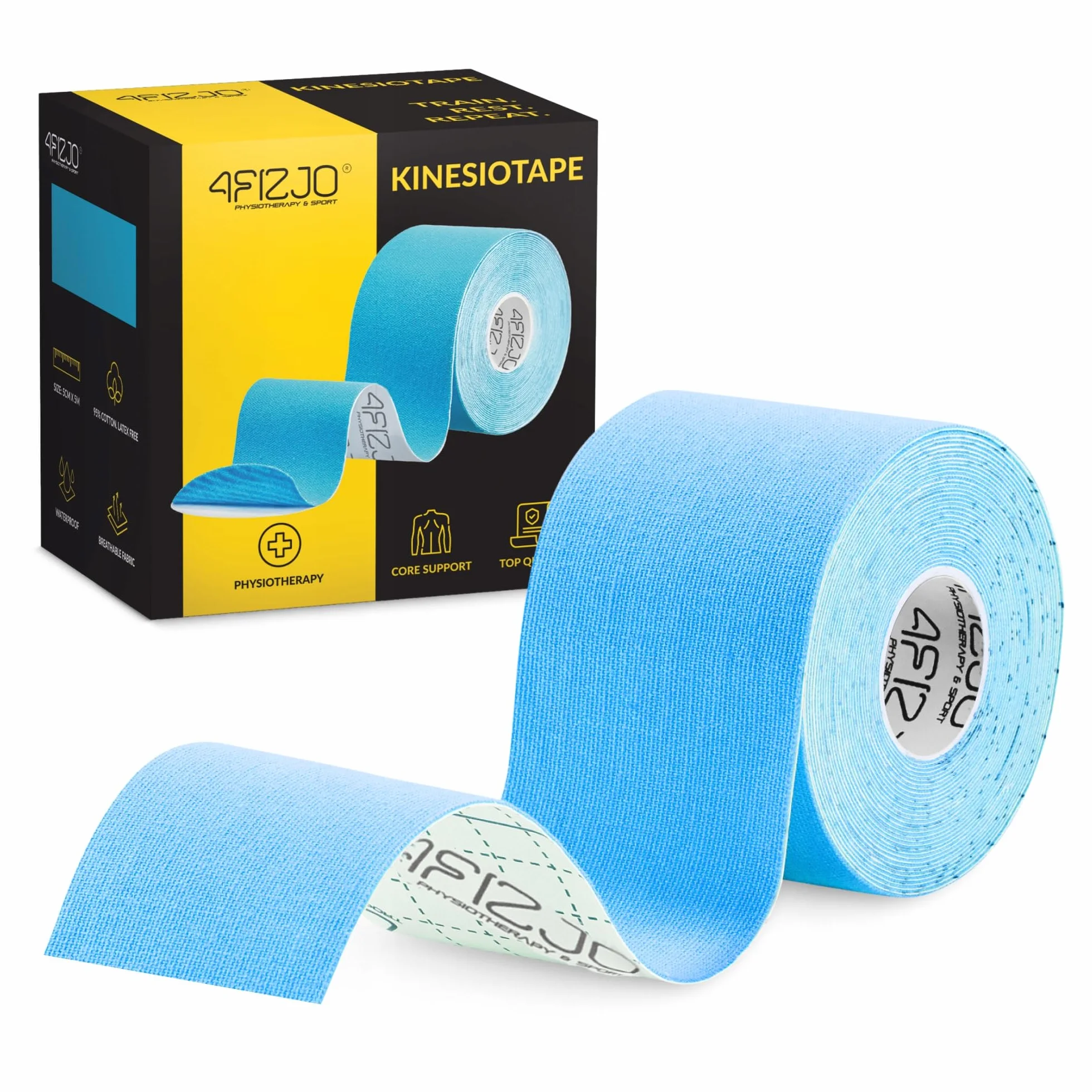 TAPE TEJPY KINESIOTAPING WODOODPORNE HIPOALERGICZNE TAŚMA PLASTRY KINESIO