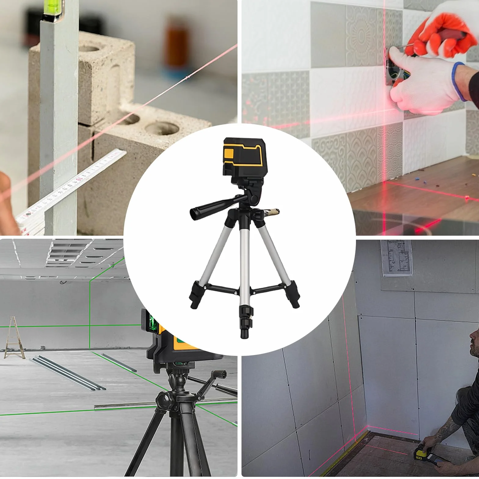 Poziomica Laserowa Krzyżowa Wewnętrzna Wyrównanie Krzyżowe do Prac | Szybka Instalacja do Wyrównywania w Hydraulice Podłogach Ogrodach Ścianach Oknach na Zewnątrz