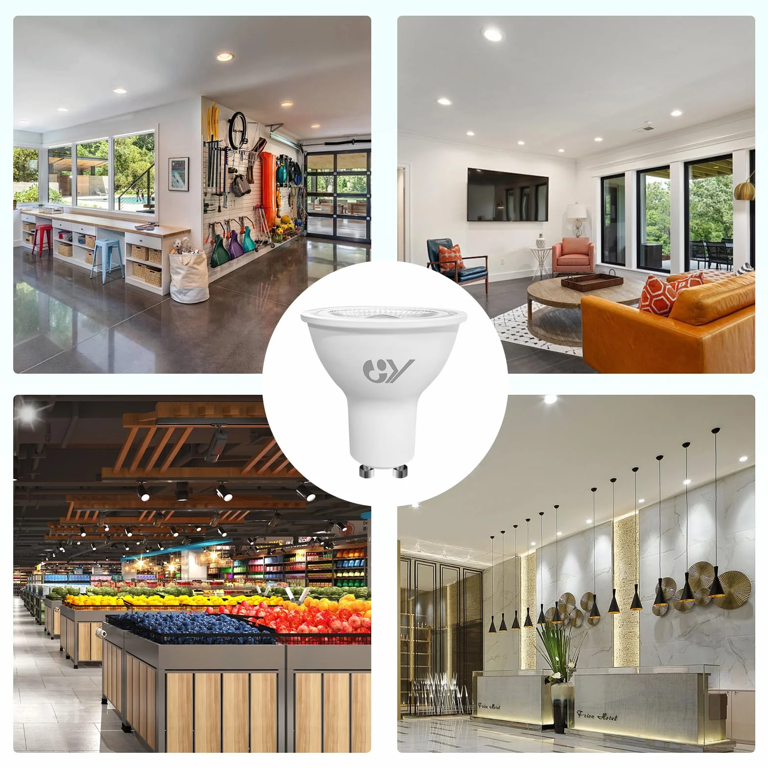 GY GU10 żarówki LED 10 W (odpowiednik 100 W) 1100 lm, 4000K neutralna biel, szerokie wiązki 120°, szkło matowe, nieściemnialna żarówka LED GU10 6 sztuk (zestaw 1)