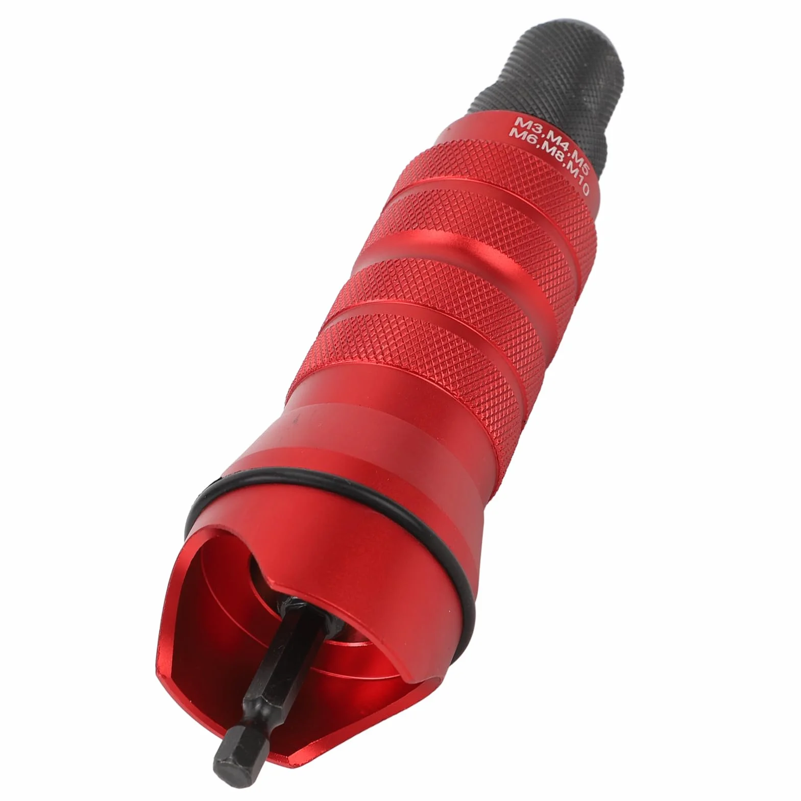 Zestaw adaptera do elektrycznej wiertarki nitowej Przenośny Mocny z 6 wymiennymi głowicami Bezprzewodowy pistolet do nitowania Adapter do instalacji Konserwacja Budynek Winda