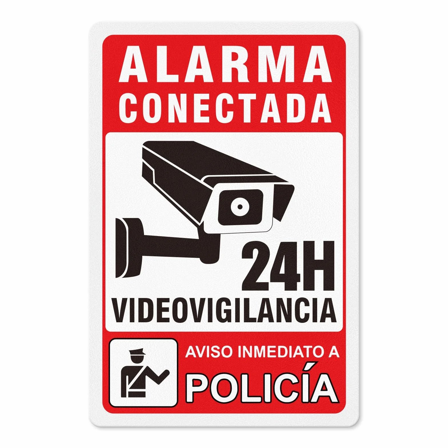 Naklejki Security Alarm - Sygnał Strefy Nadzoru Wideo - Plakaty Samoprzylepne Materiał Winylowy 20X30CM - 5 szt