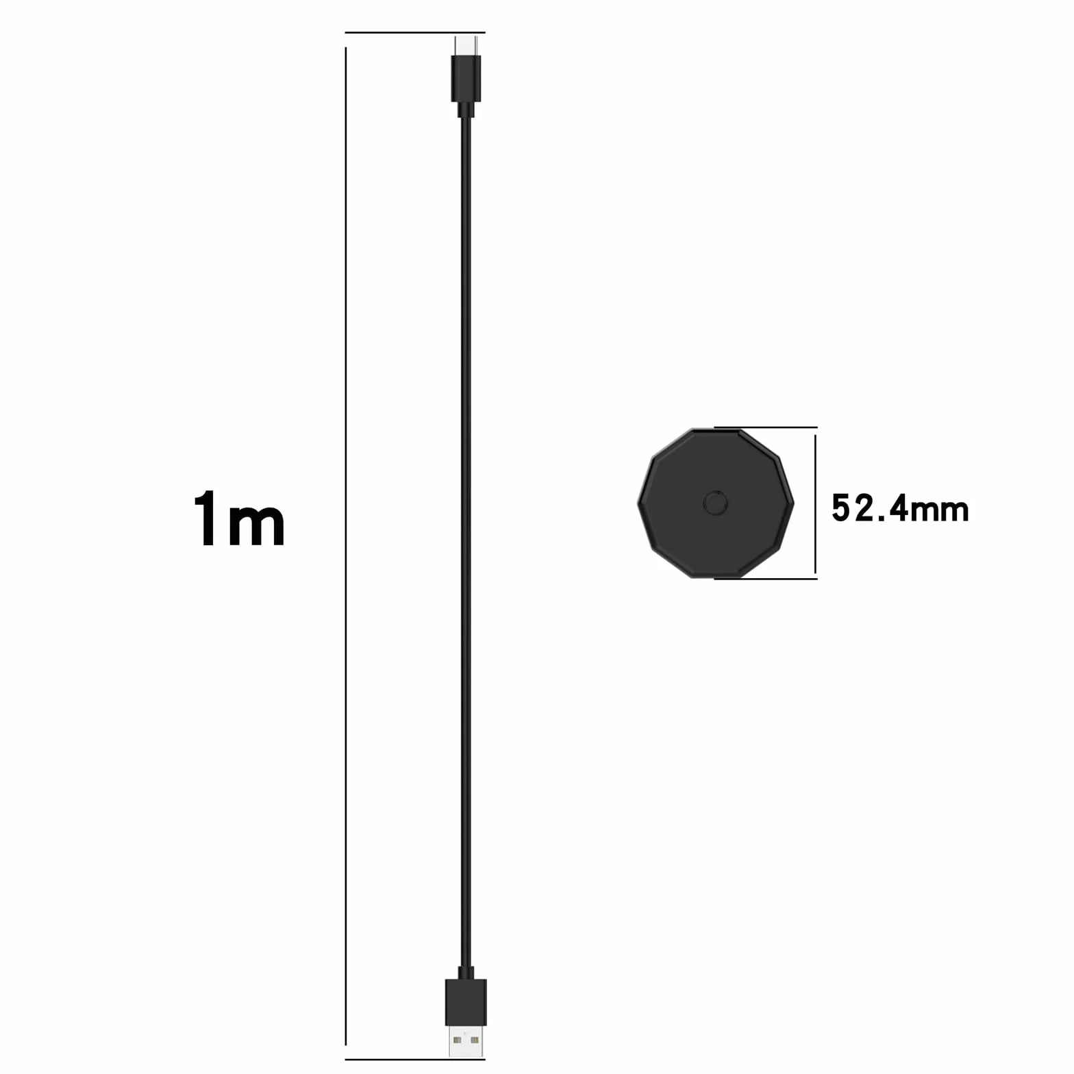 Discool zastępczy kabel USB typu C, kompatybilny z Braun Oral-B, elektryczna szczoteczka do zębów, adapter ładowarki, ładowarka magnetyczna USB C, podstawa (1 m)