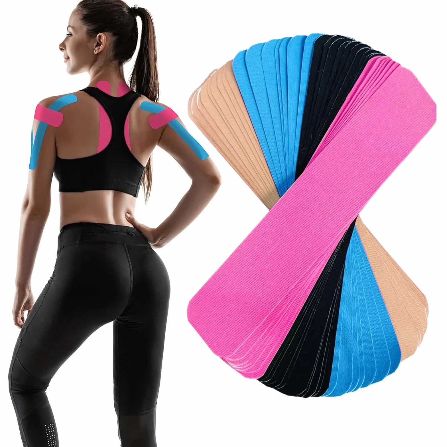 Flintronic taśma kinezjologiczna 60 sztuk 25 cm x 5 cm do fizjoterapii i sportu