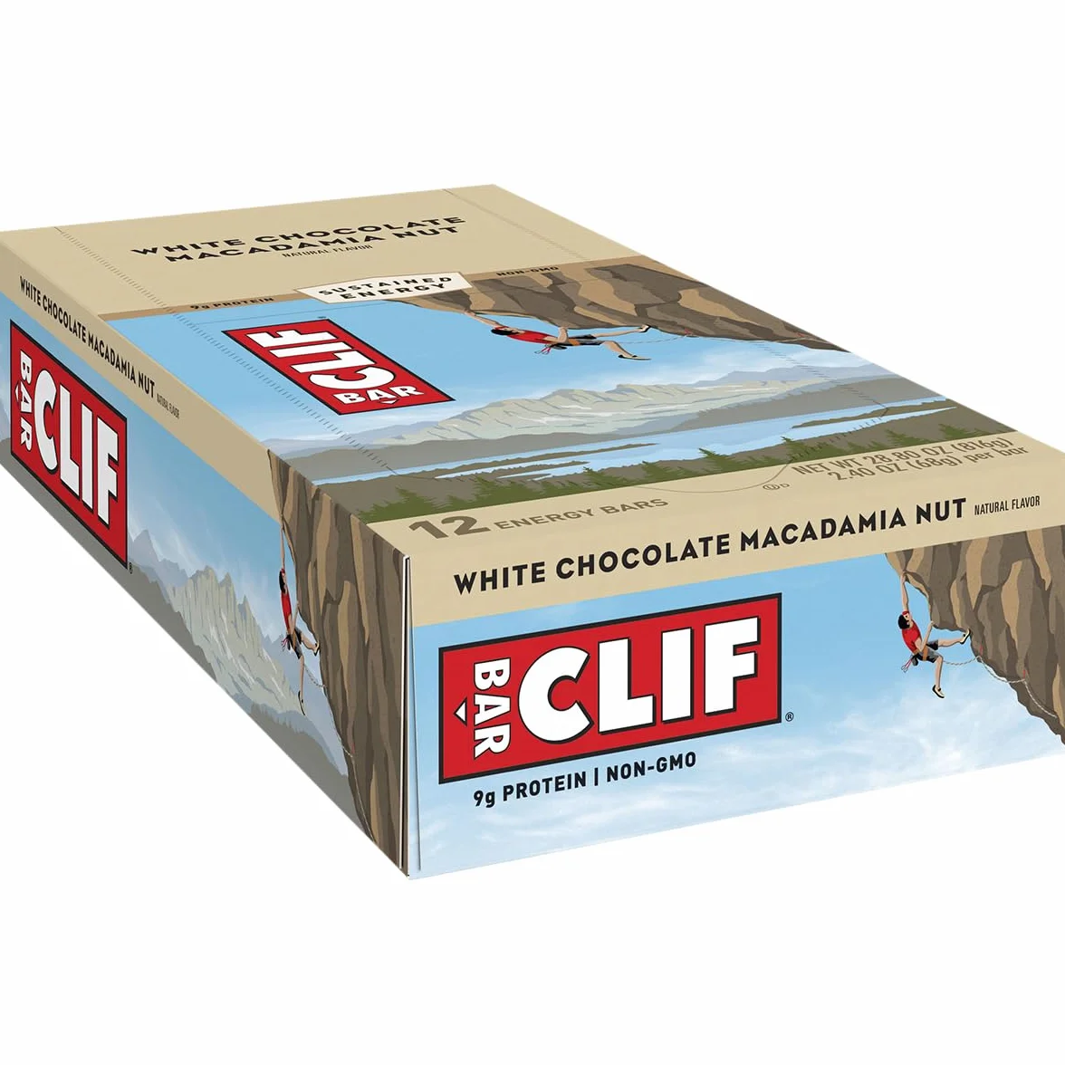 CLIF Bar White Chocolate Macadamia, 12x68g