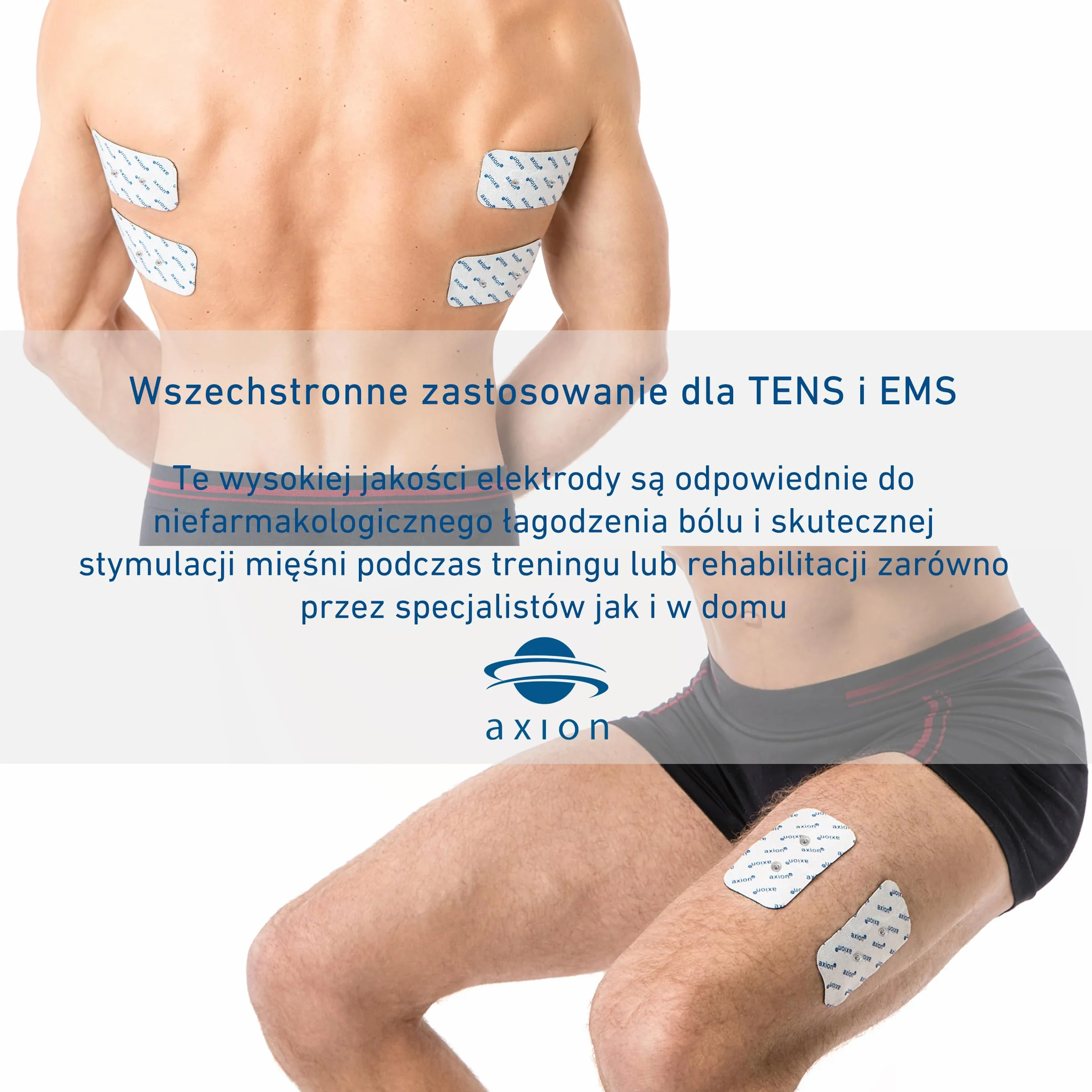 Elektrody 100x50cm do tens ems-pasujące do elektrostymulatora compex podwójny zatrzask 20 szt.