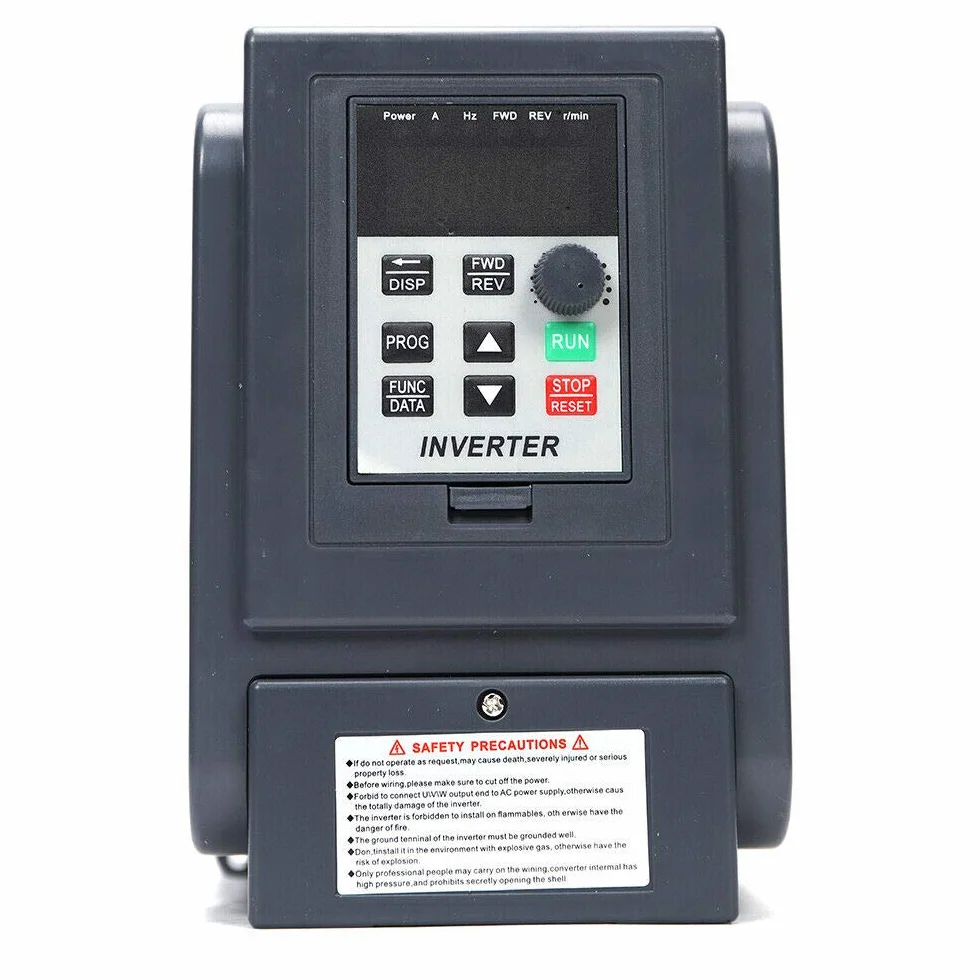 Regulator prędkości obrotowej, regulator napięcia, przetwornica częstotliwości, silnik elektryczny 230 V, 5 A, 0,75 kW, sterowanie PWM, V/F Open Loop