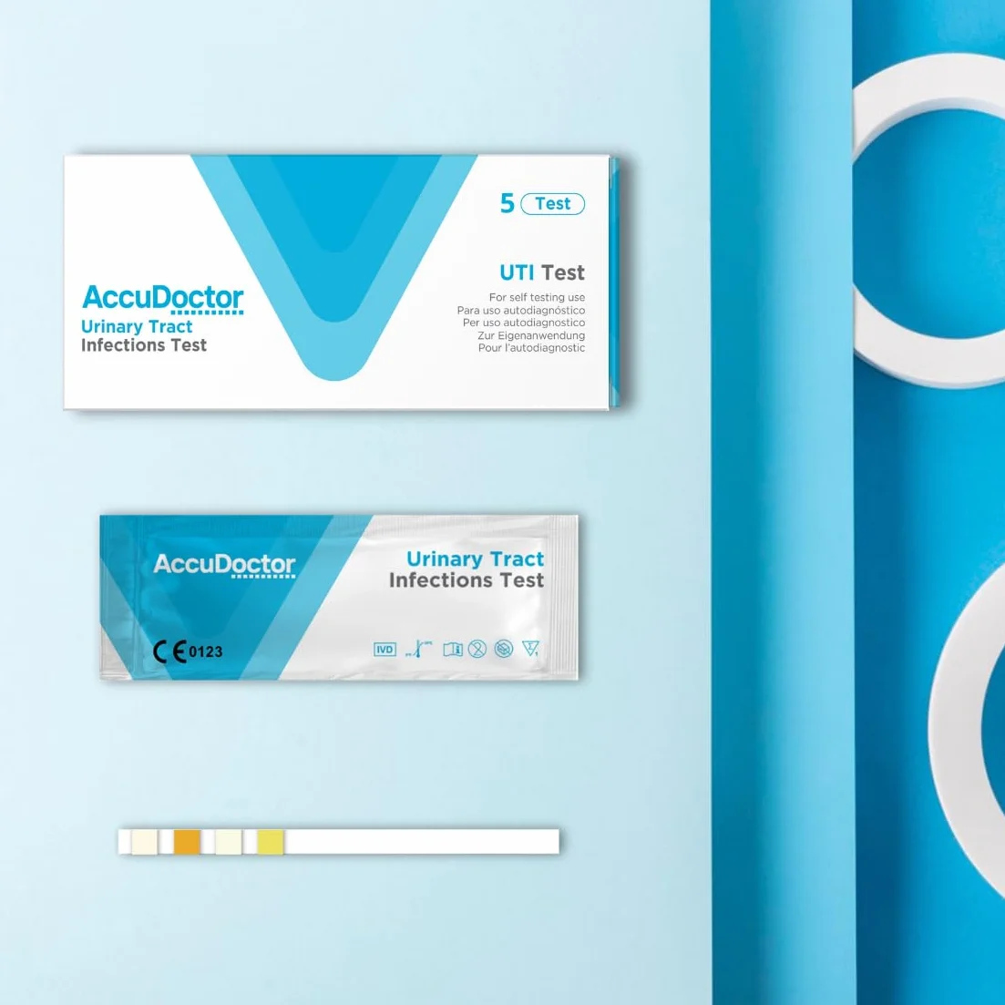 Paski testowe moczu AccuDoctor 5 testów zakażenia moczu 4 wskaźniki