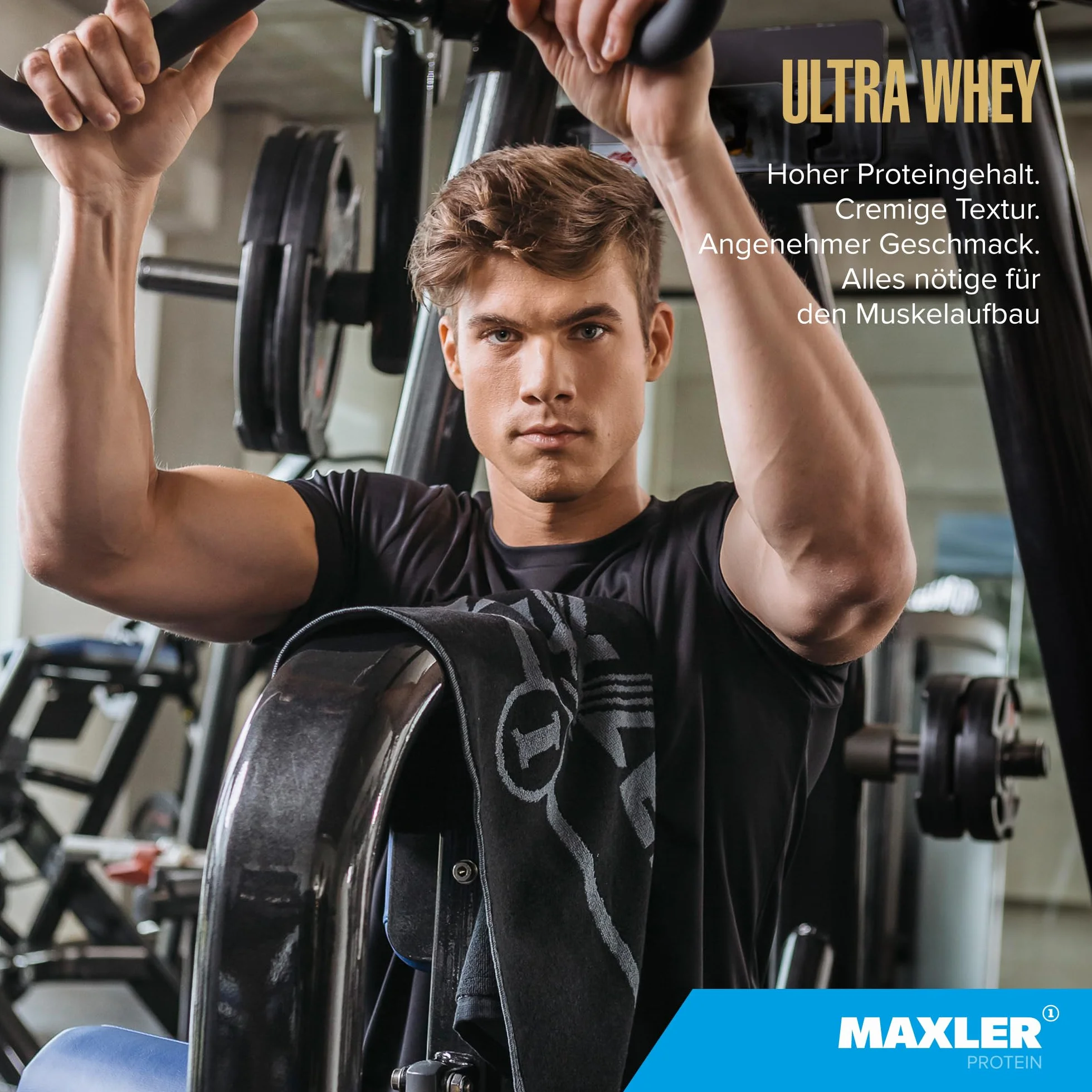 Maxler Ultra Whey Protein - 23 g białka w porcji - Pure Whey Protein Powder - Koncentrat białka serwatki, Izolat białka serwatki, Hydrolizat białka serwatki - Z BCAA - Lody waniliowe - 750g