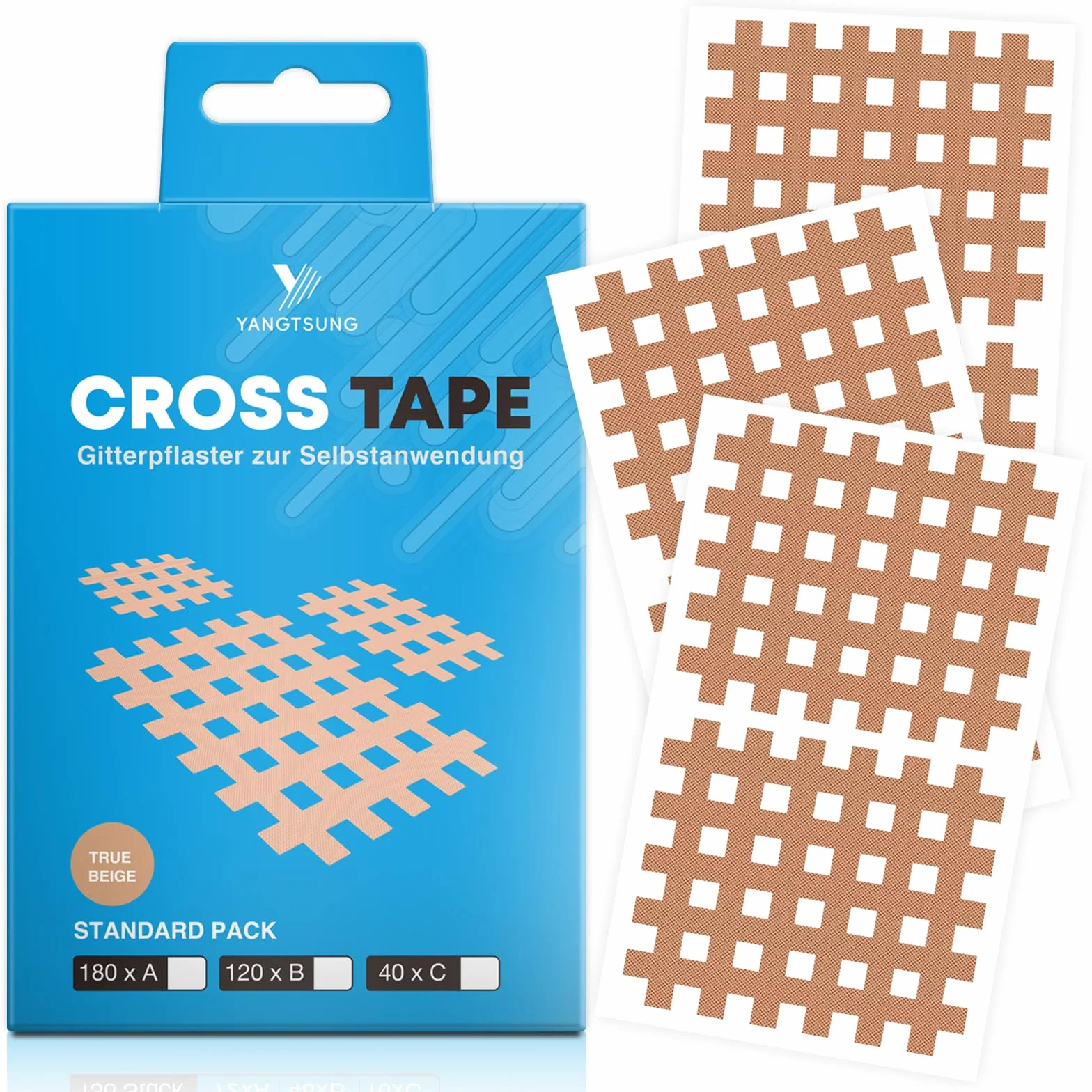 Cross Tape, 40 sztuk, wodoodporne Grid Tape Crosstape, Mocne Samoprzylepne Grid Plaster Akupunkturowy, Akupunkturowe Taśmy Wyzwalające Punkt bólu