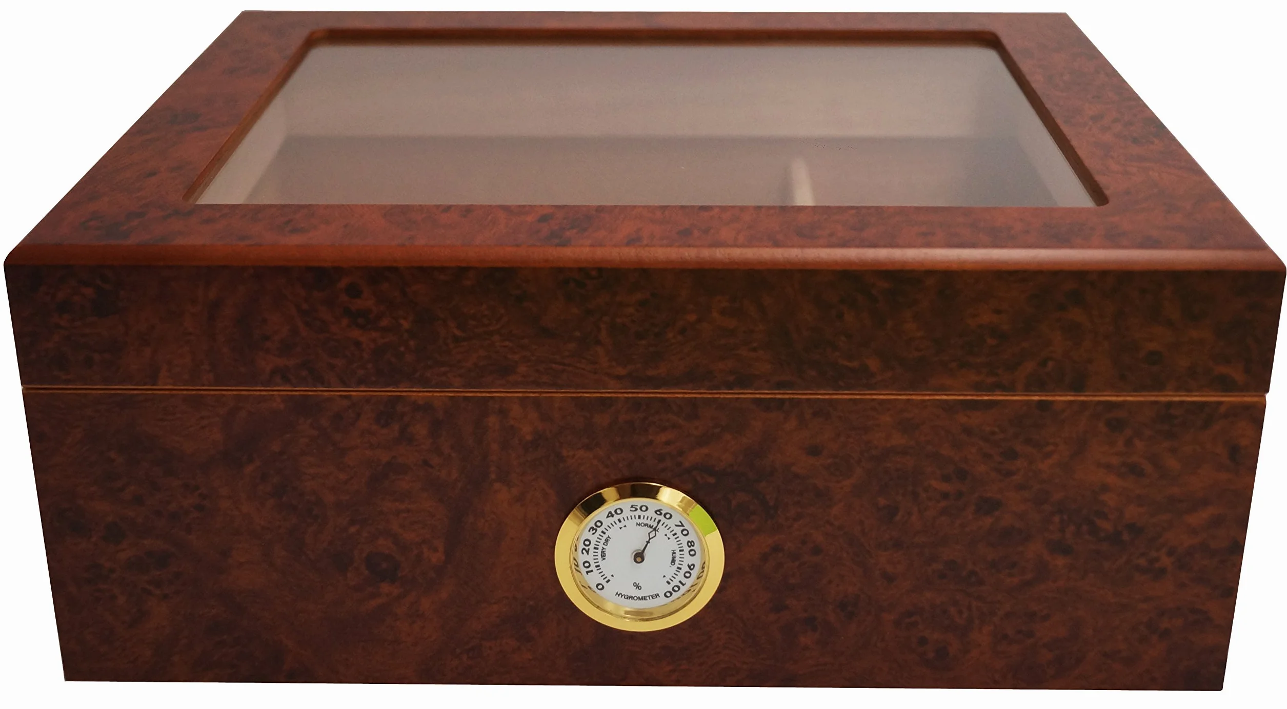 GERMANUS Humidor Desk I z przezroczystą pokrywką na ok. 50 cygar
