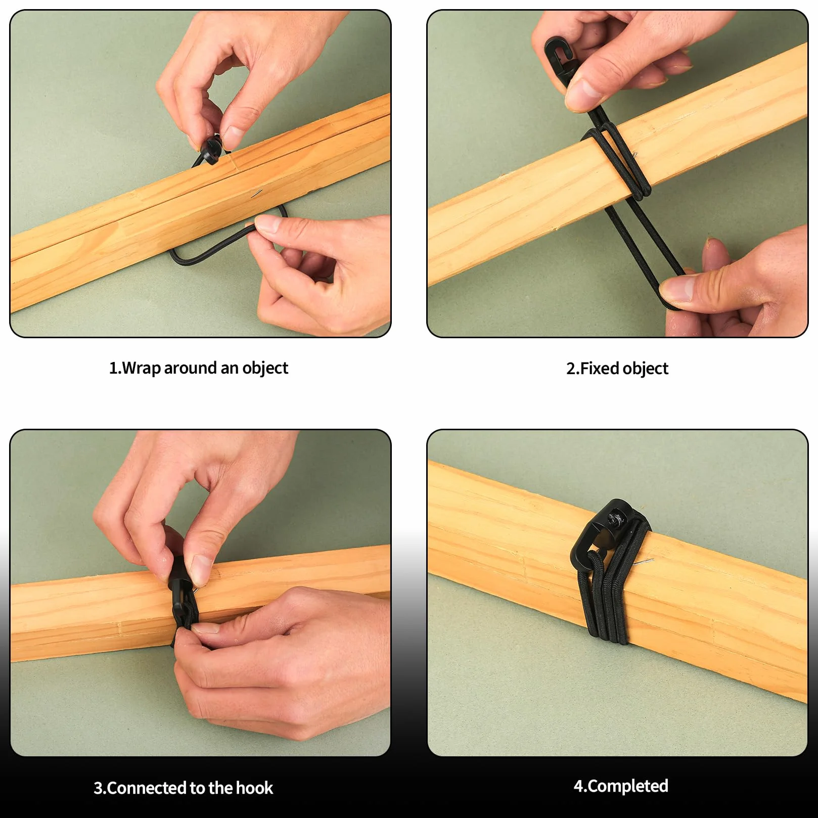35 szt. krótkich sznurków bungee z haczykami, wytrzymałe paski bungee z haczykami, 25 cm, odporne na promieniowanie UV, czarne, bungee, elastyczne paski z haczykiem, do zabezpieczania bagażu, mebli