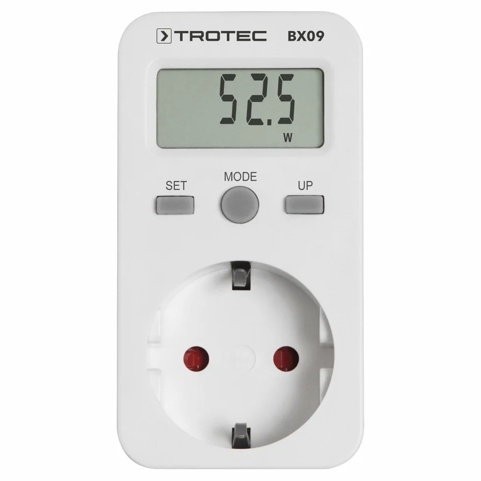 TROTEC BX09 Miernik kosztów energii szybki i prosty pomiar zużycia energii minimalne wskazanie 0,1 W