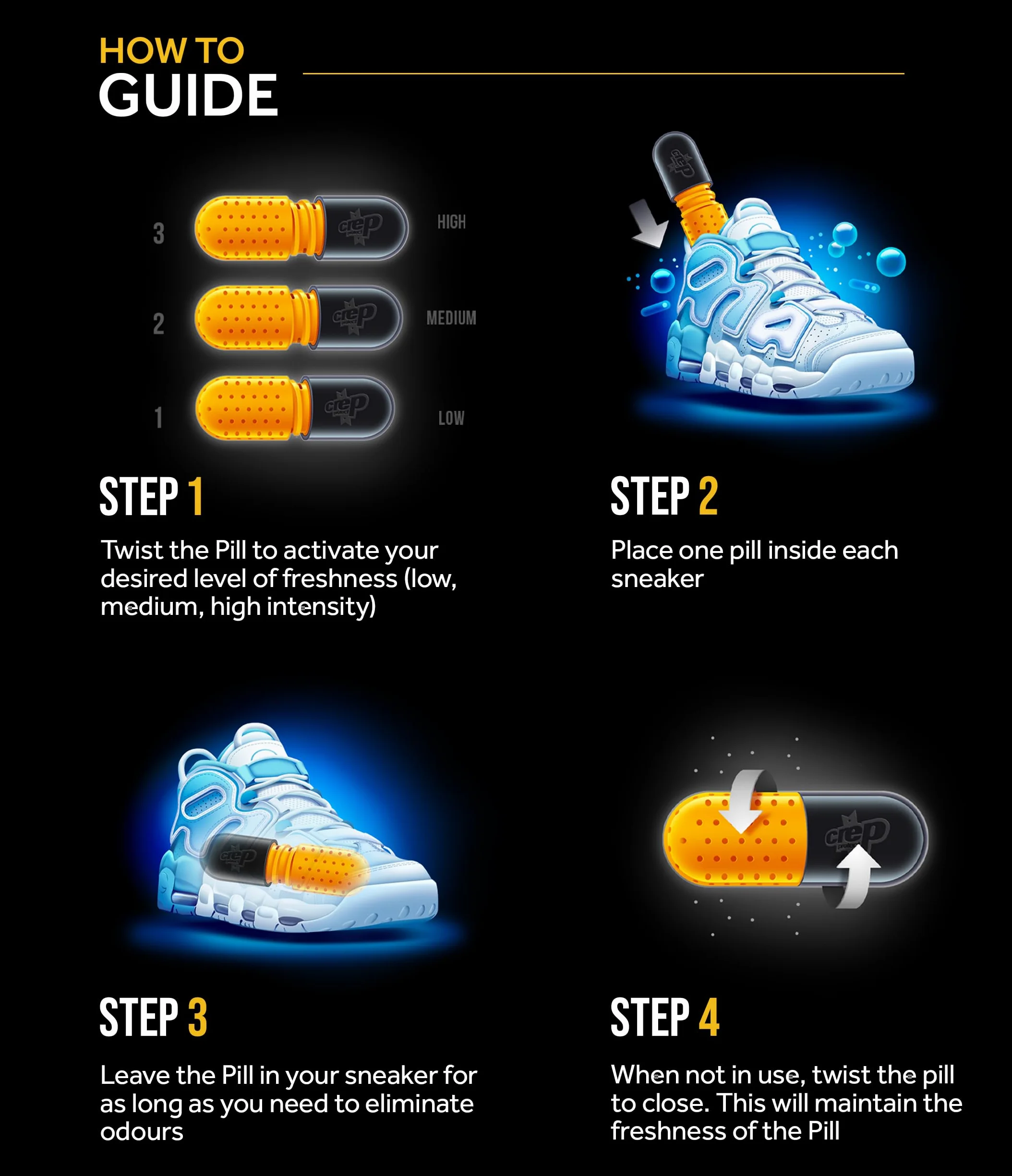 Crep Protect Unisex Ultimate Shoe Freshener odświeżacz powietrza, czarny, rozmiar uniwersalny