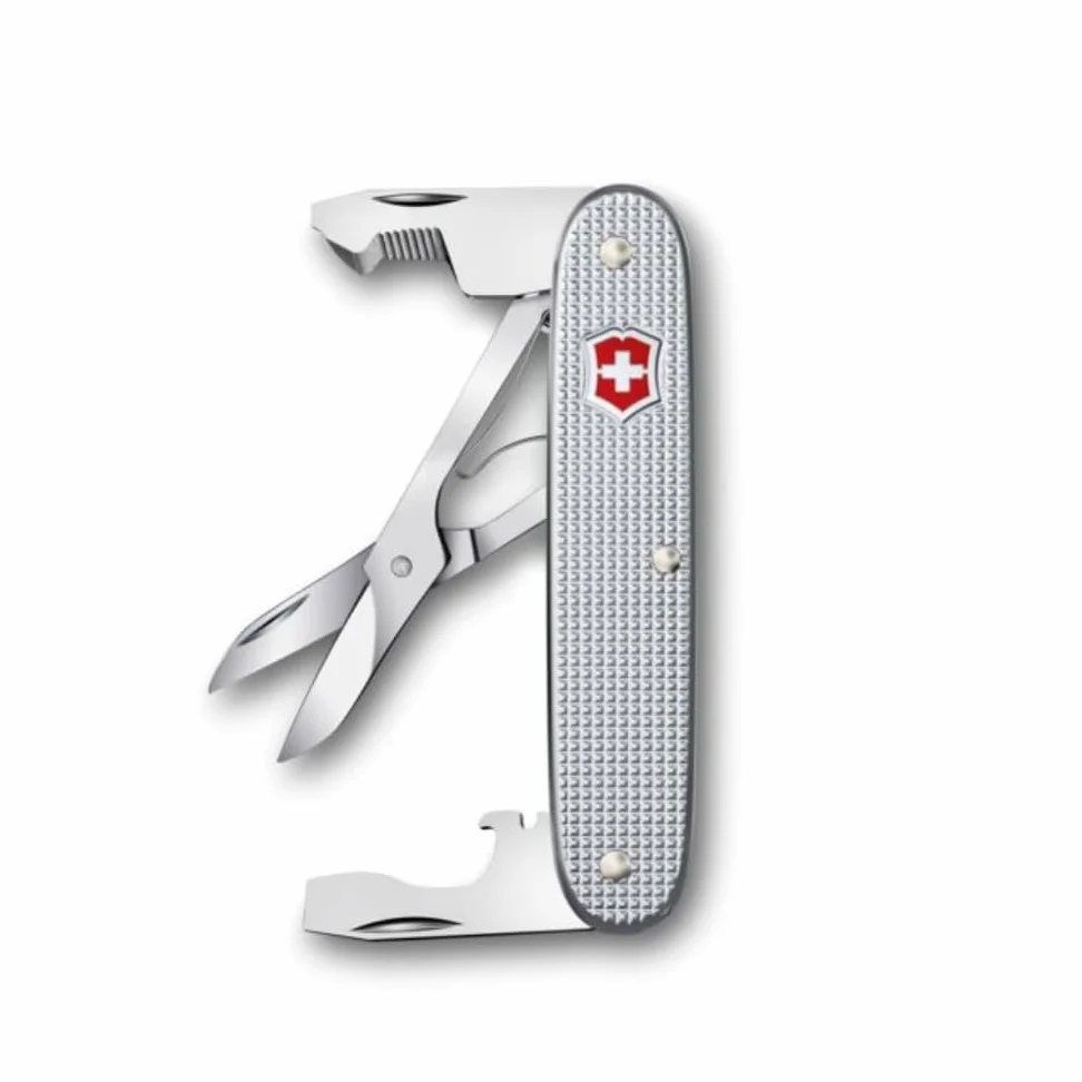 Victorinox Narzędzie kieszonkowe Companion Slim Alox, narzędzie wielofunkcyjne, 6 funkcji, w zestawie nożyczki, otwieracz do pakietów, śrubokręt, Swiss Made, srebrny