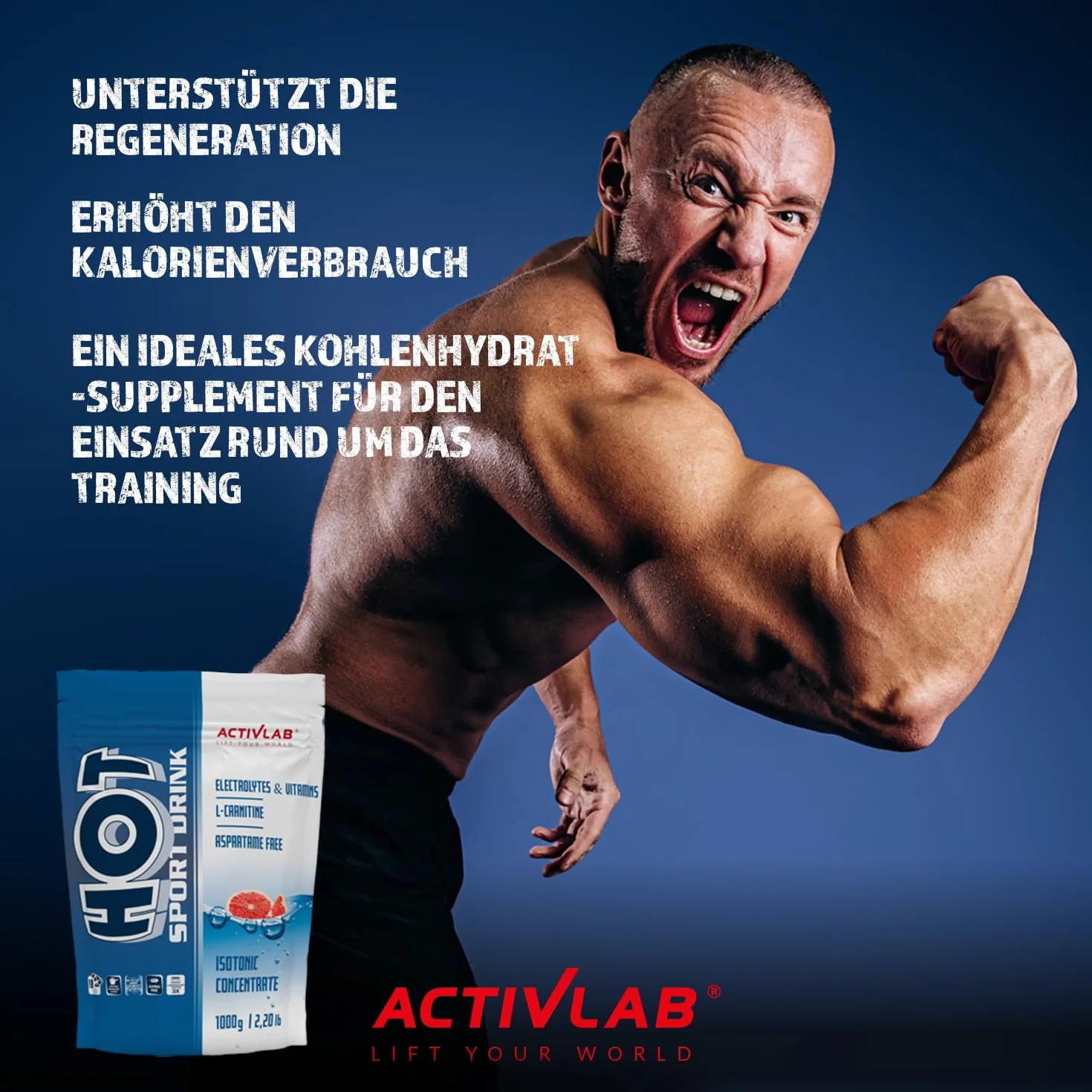 Activlab, Hot Sport drinki izotoniczne, grejpfrut, 1 opakowanie (1 x 1000 g)