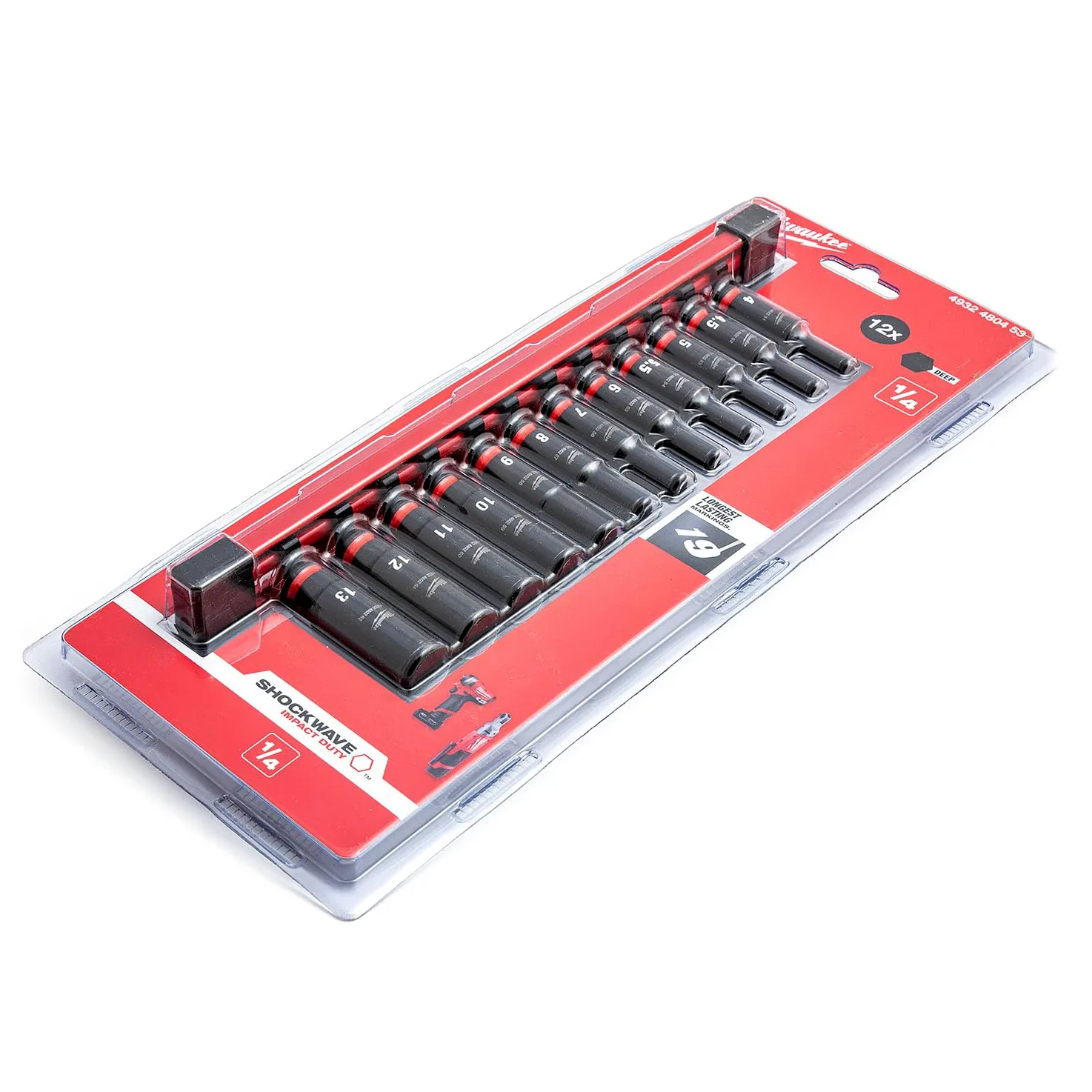 Milwaukee Zestaw kluczy udarowych 4932480453 Shockwave do wkrętarki udarowej 1/4" czworokątny, 4-13 mm, 20-częściowy