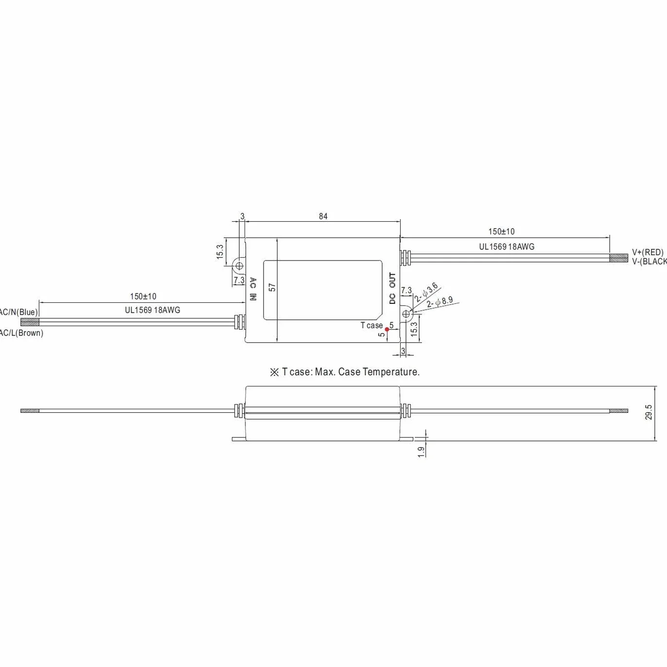 Zasilacz LED 36 W 12 V 3 A; MeanWell, APV-35-12