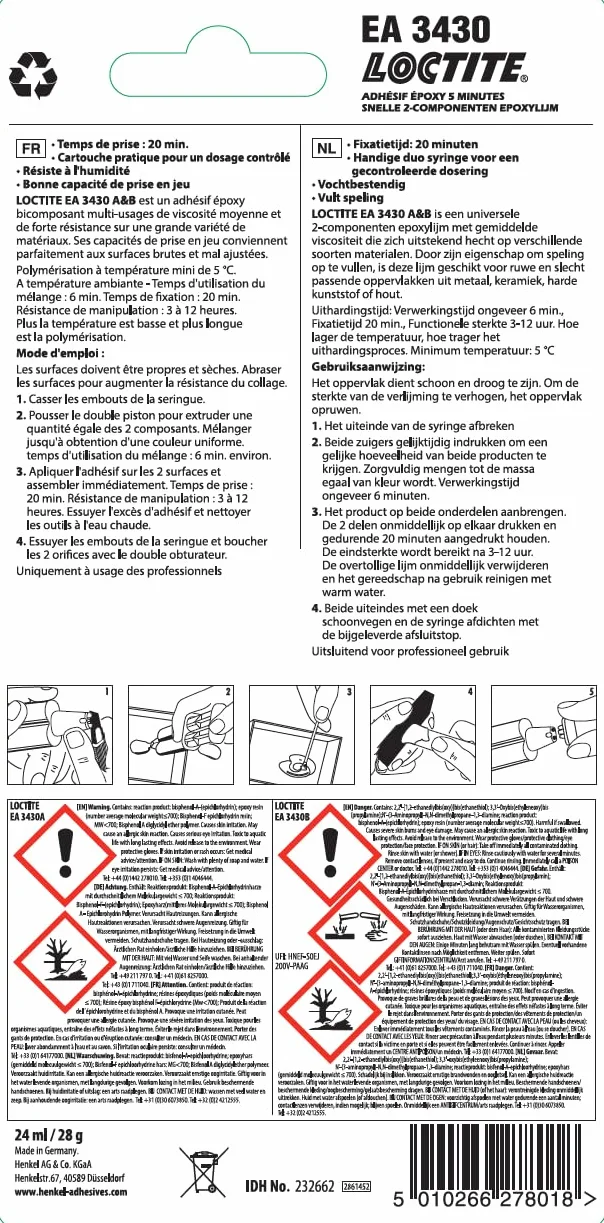 Loctite EA 3430 klej epoksydowy metal/guma/plastik 24 ml