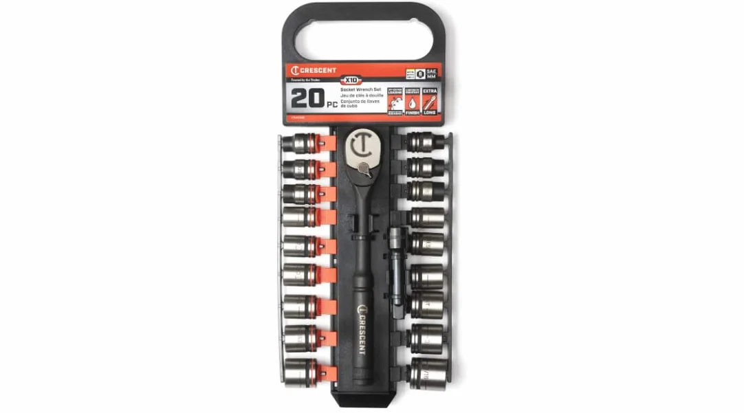 Crescent CSWS38B X10 zestaw kluczy nasadowych 3/8" 20 sztuk niskoprofilowy