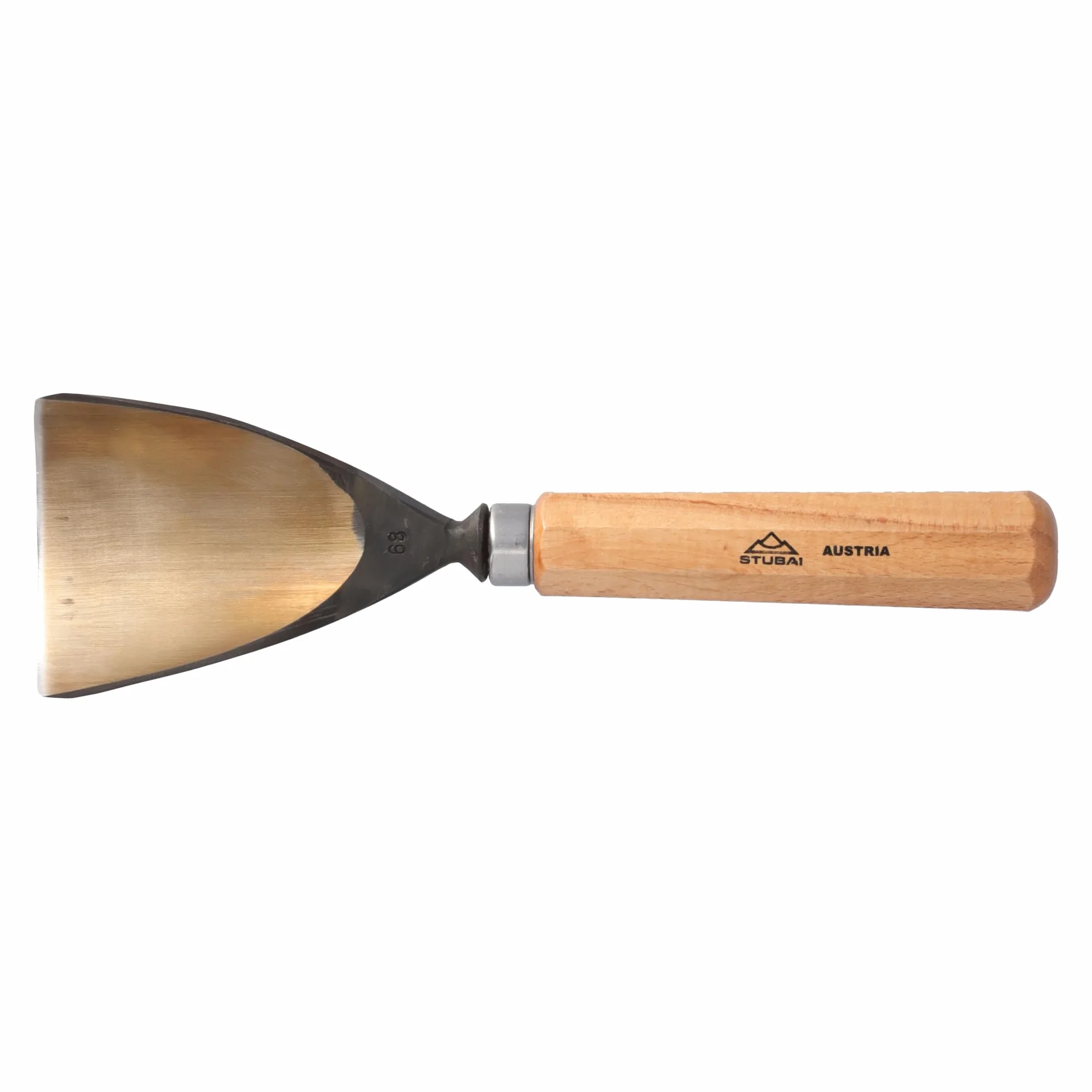 Stubai 526880 typ 68 dłuto do rzeźbienia w drewnie z drewnianym uchwytem, złoty/beżowy, 80 mm