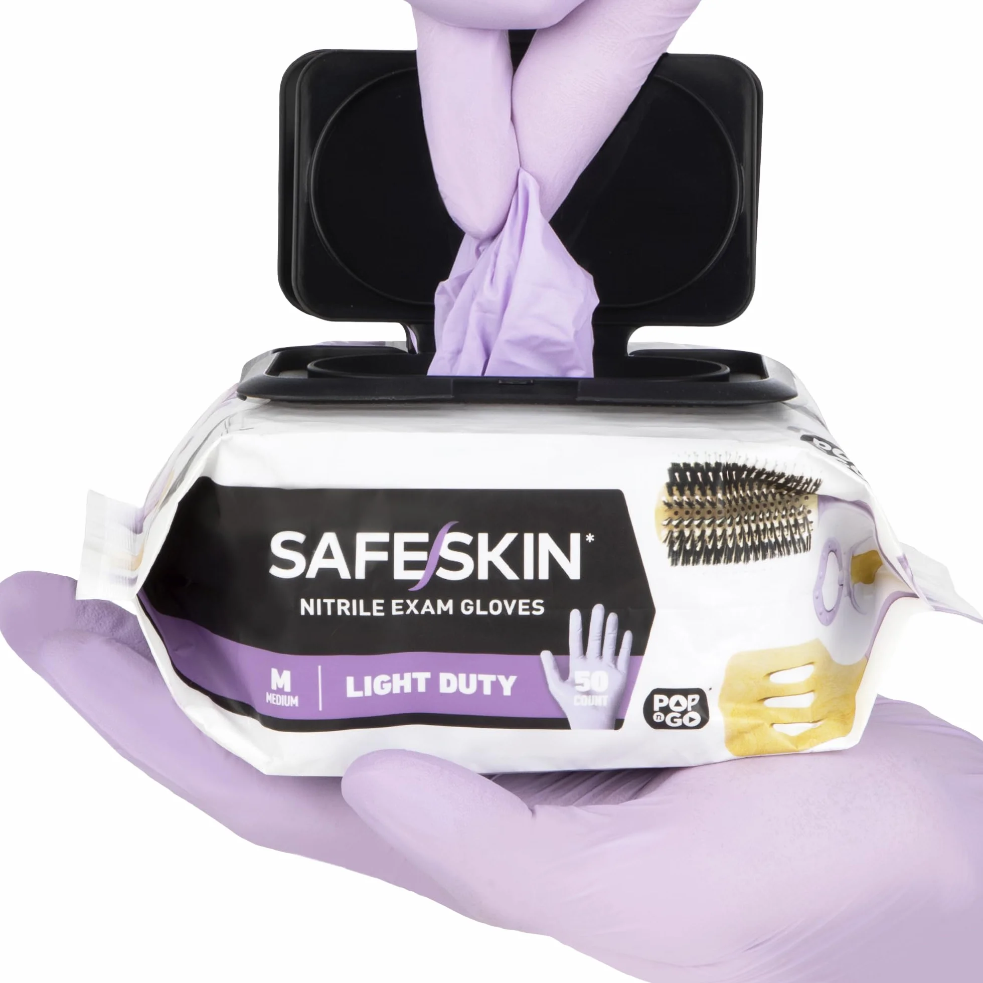 SAFESKIN POP-N-GO lekkie rękawice nitrylowe