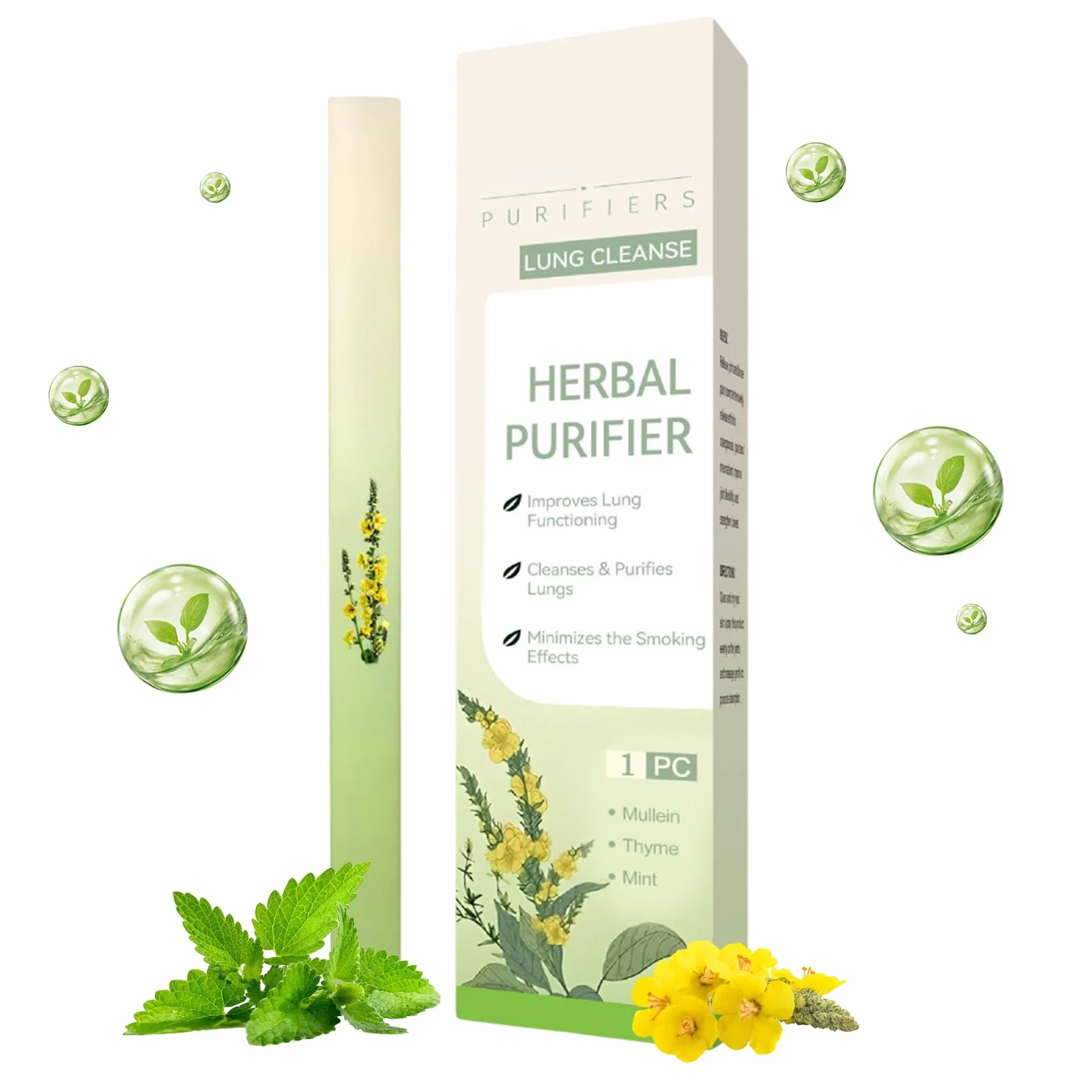Oczyszczacz Płuc - Inhalator Breath Ease - Naturalny Dyfuzor Poprawiający Samopoczucie Dla Domu Mężczyzn Kobiet Podróżny Odświeżacz Powietrza Ułatwiający Oddychanie