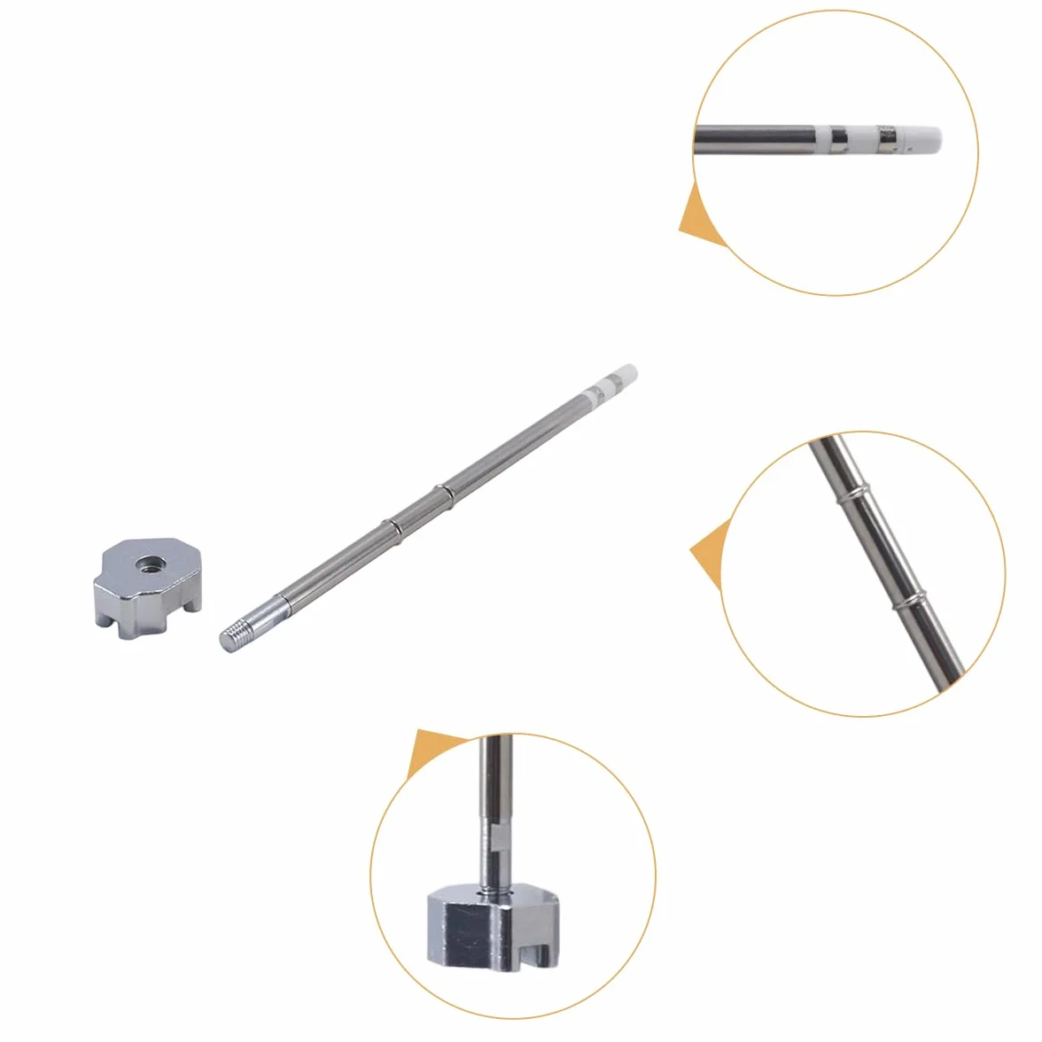 Teron Końcówka lutownicy joysticka z zestawem naprawczym pręta grzewczego, odpowiednia do naprawy joysticka P4, P5, Switch Pro Controller