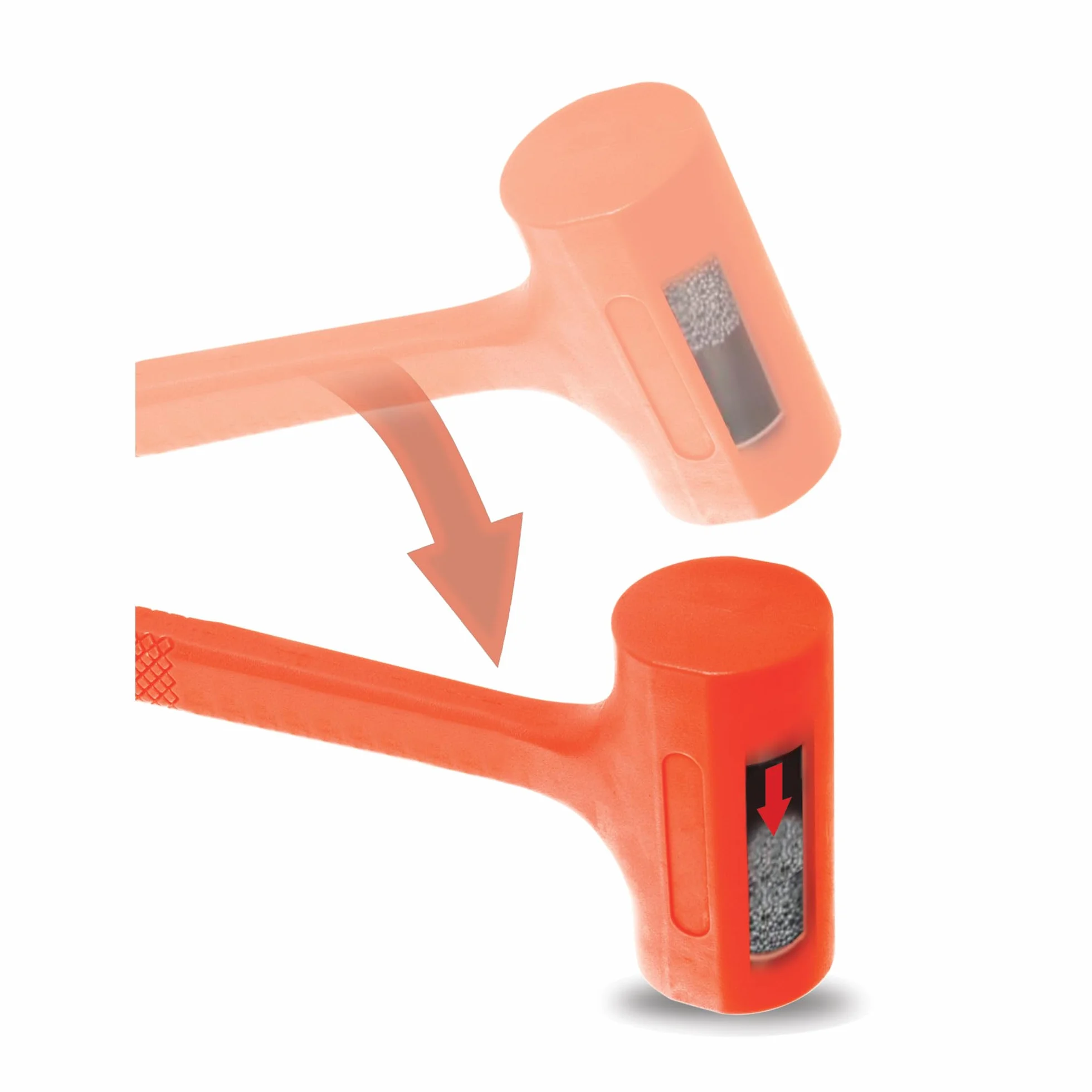 Performance Tool M7216 473.6 g High-Visual Dead Blow Hammer - 473.6 g