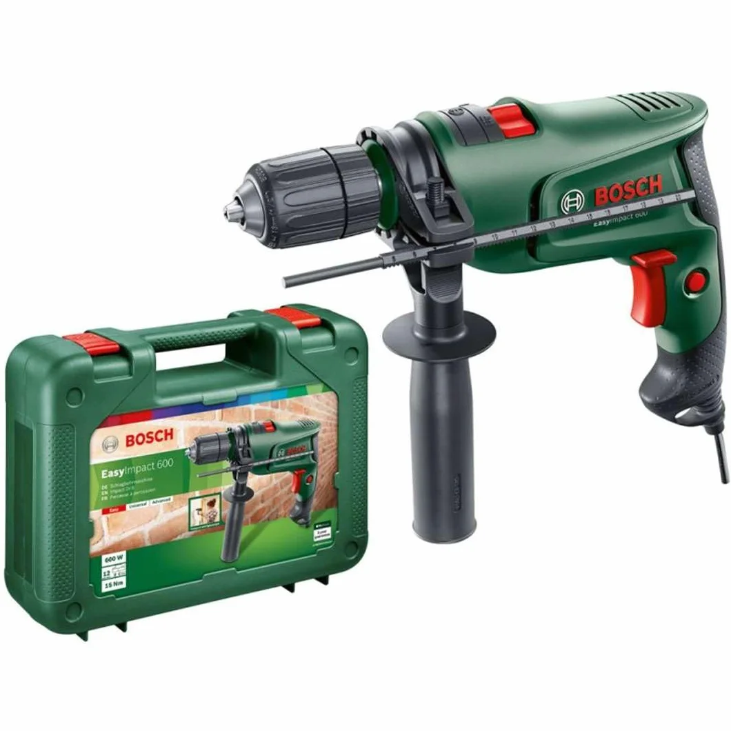 Bosch Easyimpact 600 Wiertarka Udarowa, Zielony/Czarny, 600W