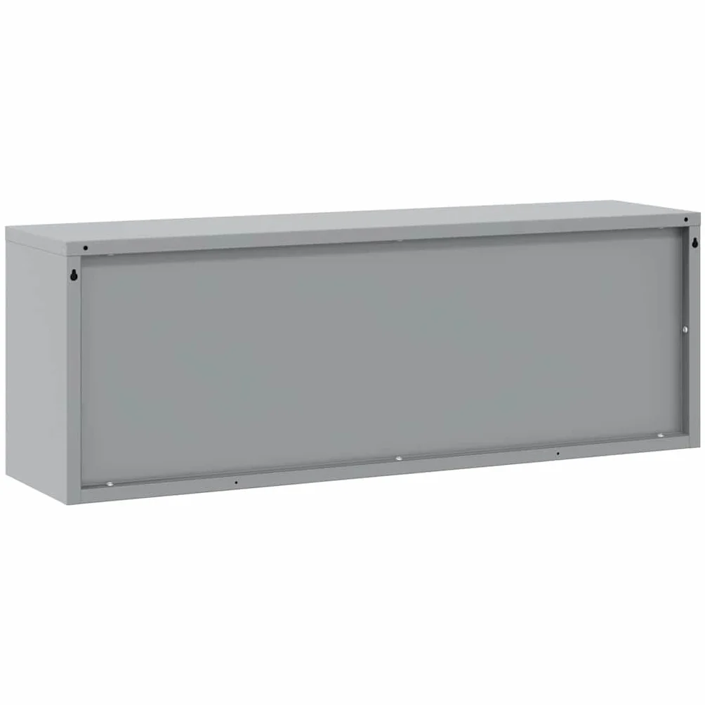Szafa narzędziowa z miejscem do przechowywania, czerwona i szara, 100 x 25 x 35 cm, metalowa szafka z szufladą, regał i drzwi, wytrzymała szafka warsztatowa do garażu, warsztatu i piwnicy