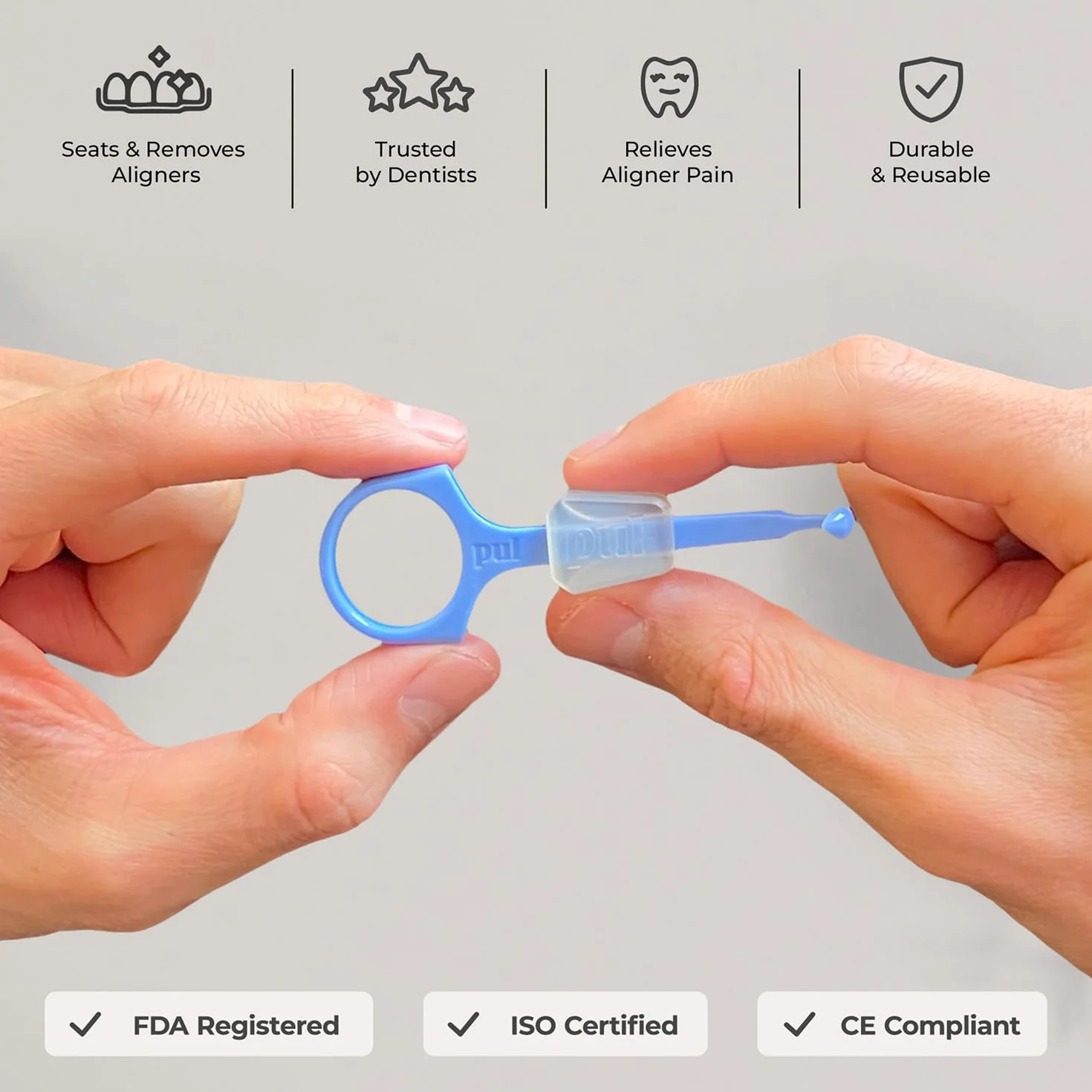 PUL System Wyrównywania Chewies and Remover Tool Combo dla Invisalign and Aligners (3 sztuki, pomarańczowy)