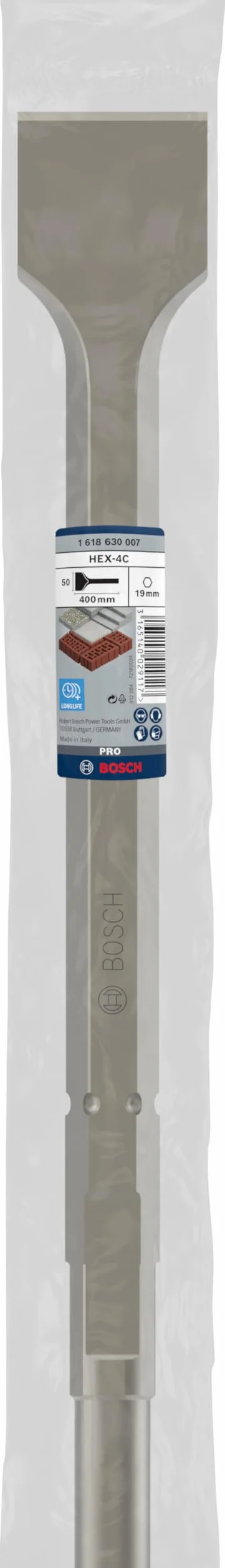 Bosch Profesional Dłuto łopatkowe z chwytem sześciokątnym i toczonym kołnierzem 400 x 50 mm