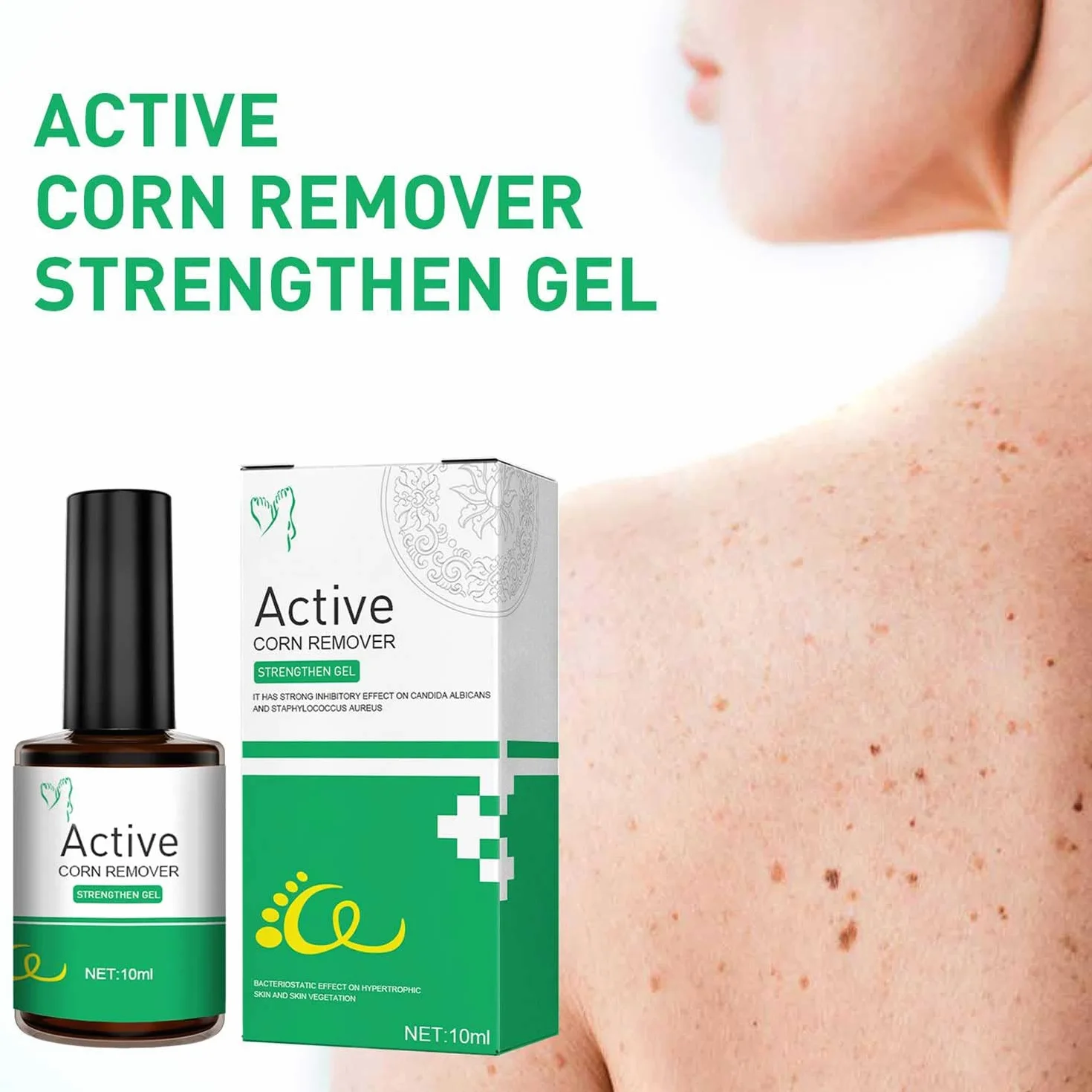 Active Corn Remover Strengthen Gel,Corn Remover Gel Extra Strength, Instant Blemish Removal Gel,Wart Remover Liquid,Corn Remover Liquid for Feet Toes Hands Care,Easy to Remove Calluses (1pcs)