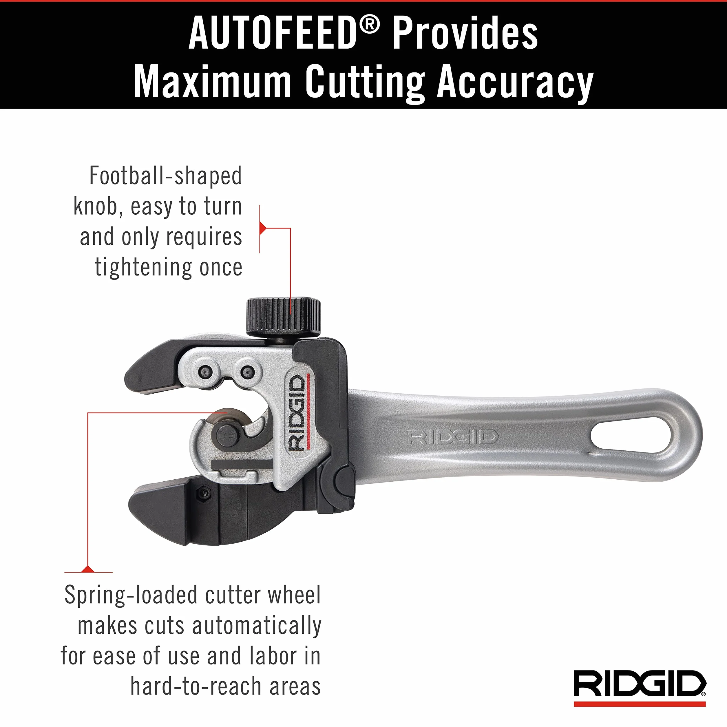 RIDGID 32573 Model 118 2 w 1 Close Quarters AUTOFEED Frez z uchwytem zapadkowym, frez do rur 1/10.2 cm do 1-1/20.3 cm