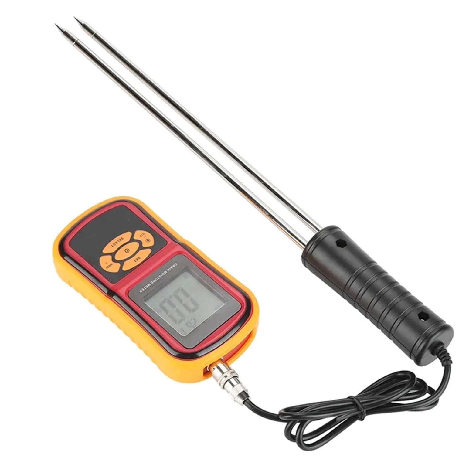 Wilgotnościomierz, Przenośny cyfrowy miernik wilgotności ziarna GM640 z wyświetlaczem LCD do pszenicy, ryżu, kukurydzy i fasoli