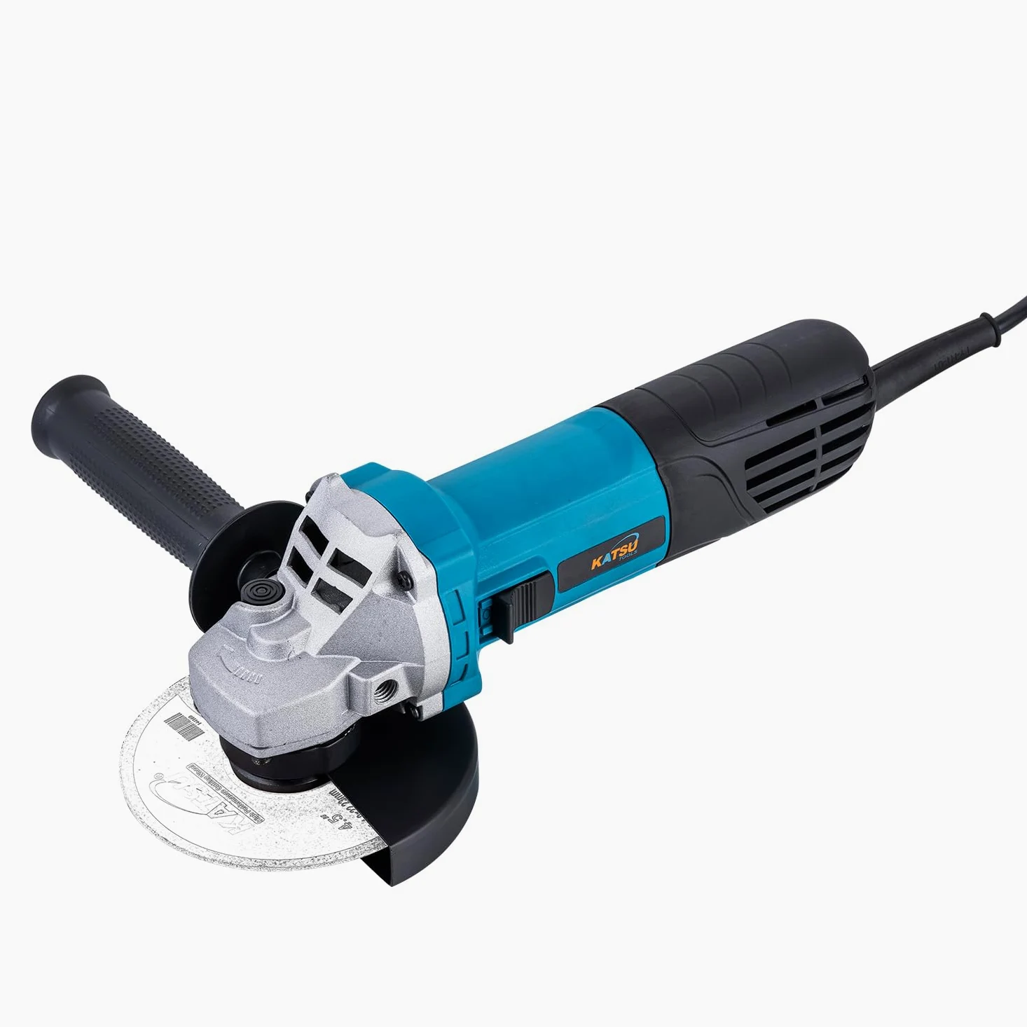 KATSU Tools 115mm 720W Elektryczna szlifierka kątowa do muru, betonu, płytek, metalu, stali - do szlifowania, polerowania i ostrzenia (Budżetowa) 101676E