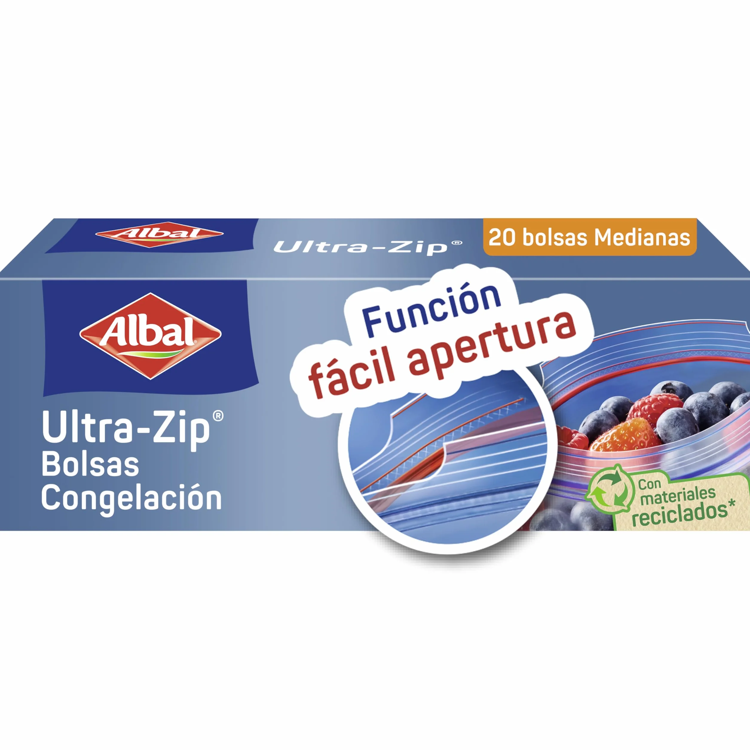Albal - 20 toreb do zamrażania Ultra Zip 17 cm x 17 cm małe