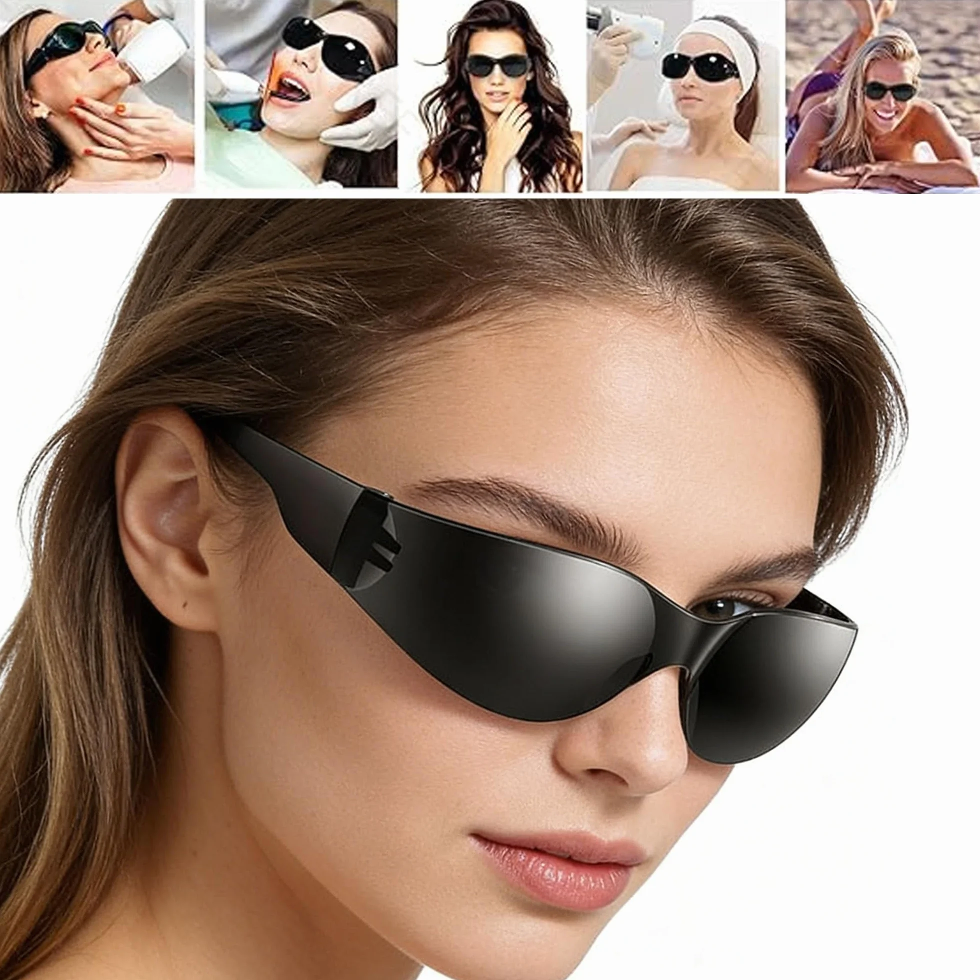 Okulary ochronne IPL 200NM-2000NM Laser do usuwania włosów HPL/IPL, okulary ochronne UV IPL, dla pracowników kosmetologii, terapia światłem czerwonym IPL