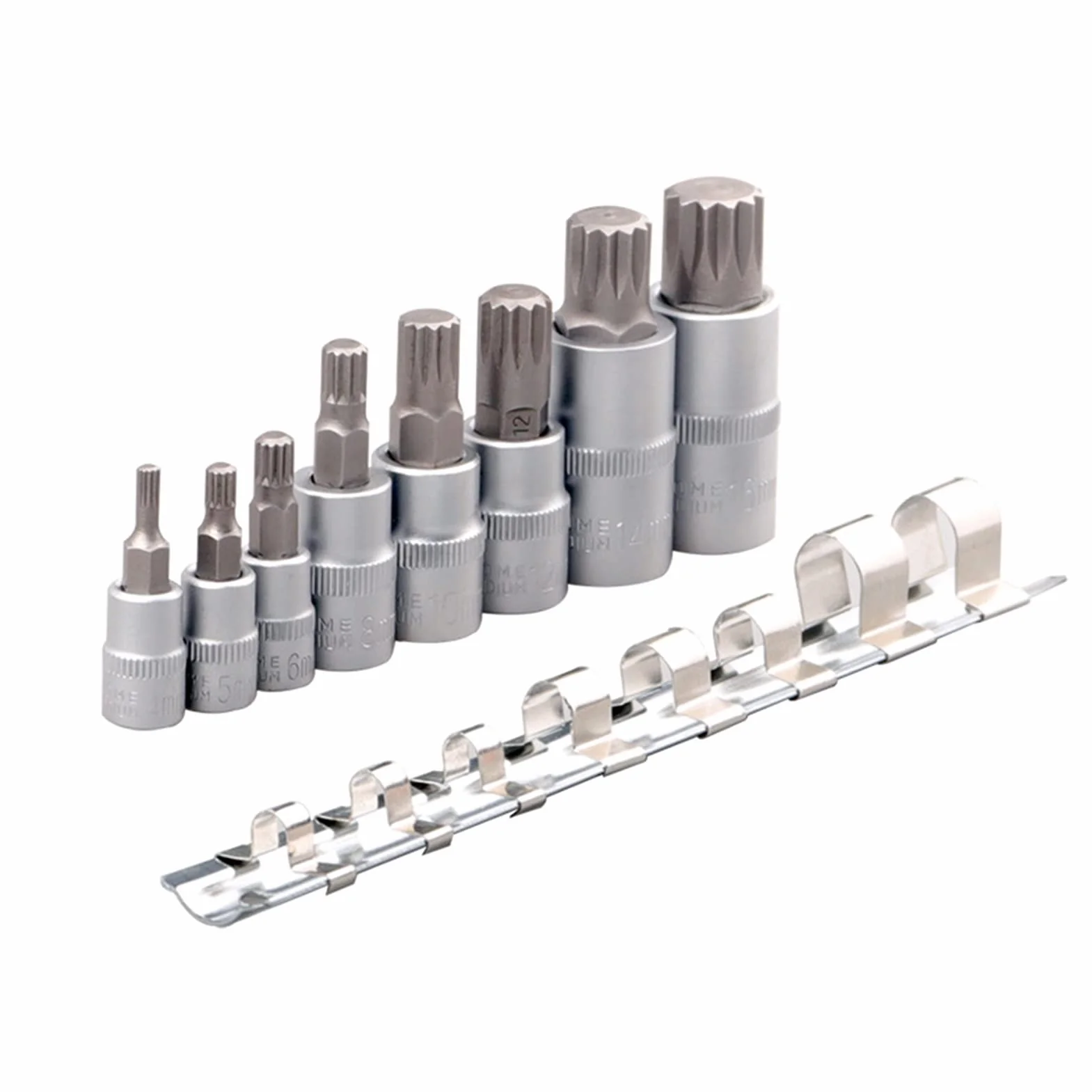 8 szt. 1/4" 3/8" 1/2" Zestaw nasadek Torx, adapter imbusowy, bity wielowypustowe, głowica uniwersalna do klucza dynamometrycznego, grzechotka, klucz nasadowy, uchwyt wiertarski