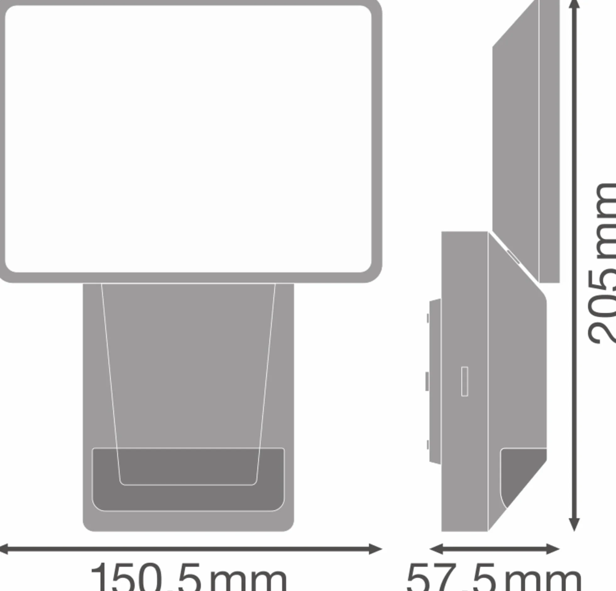 OSRAM ENDURA PRO Bardzo wydajny zewnętrzny reflektor ścienny z czujnikiem ruchu i szerokim kątem świecenia w innowacyjnej konstrukcji optycznej, 15 W, ciemnoszary, stopień ochrony IP55, do parkingów i | ENDURA PRO Czujnik Flood, Outdoor Lanterns, ciemnosz
