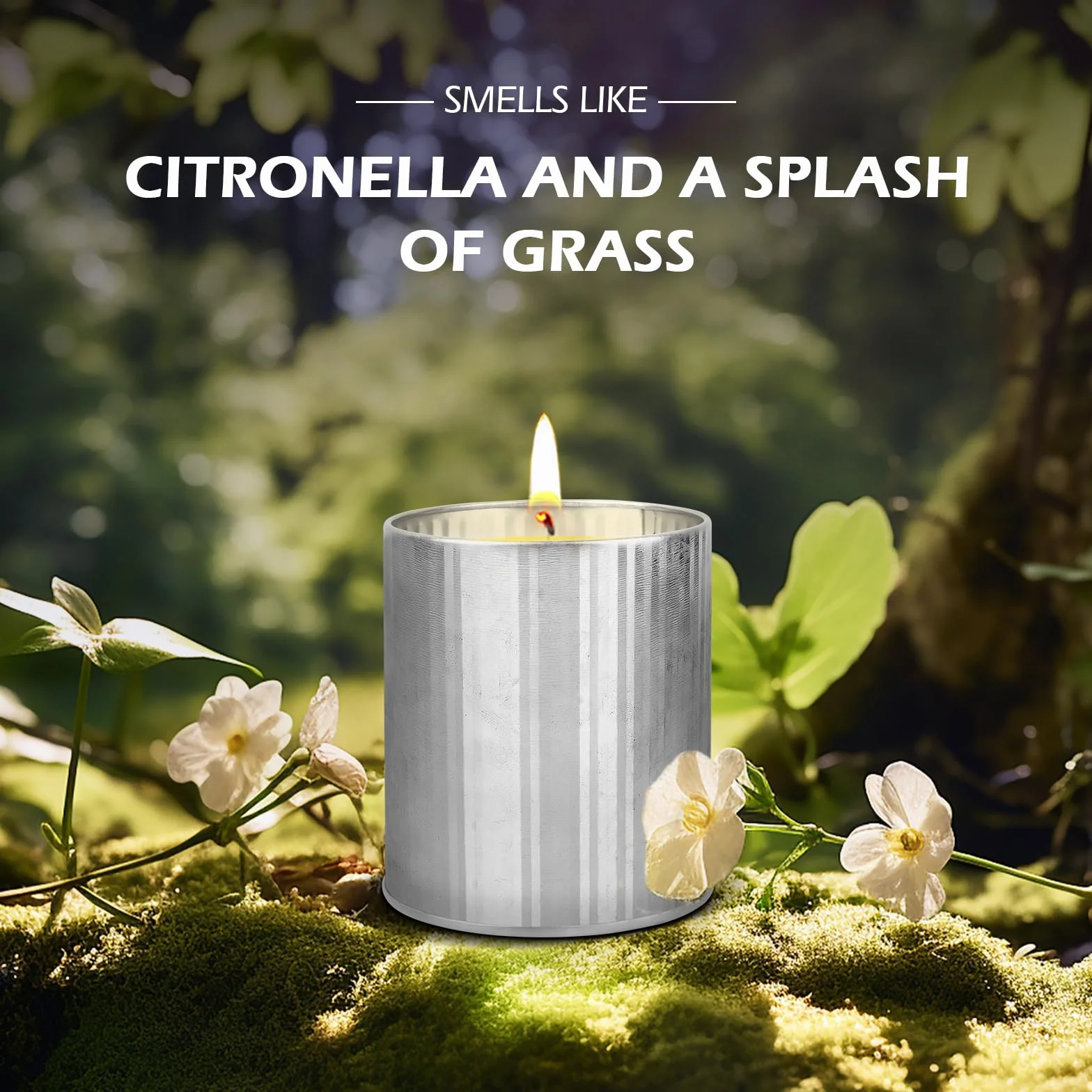 Świece Citronella Outdoor, 2 sztuki, 100-120 godzin na zewnątrz, Wosk Sojowy, Cytrynowy, Pudełko Prezentowe