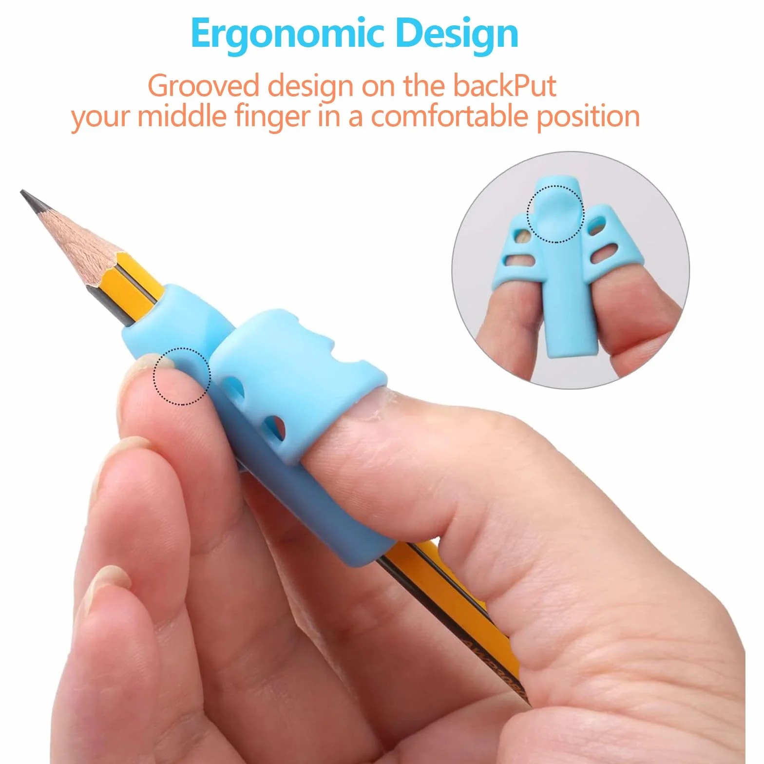 Ergonomiczna pomoc w pisaniu dla dzieci 10 sztuk, uchwyt na długopis
