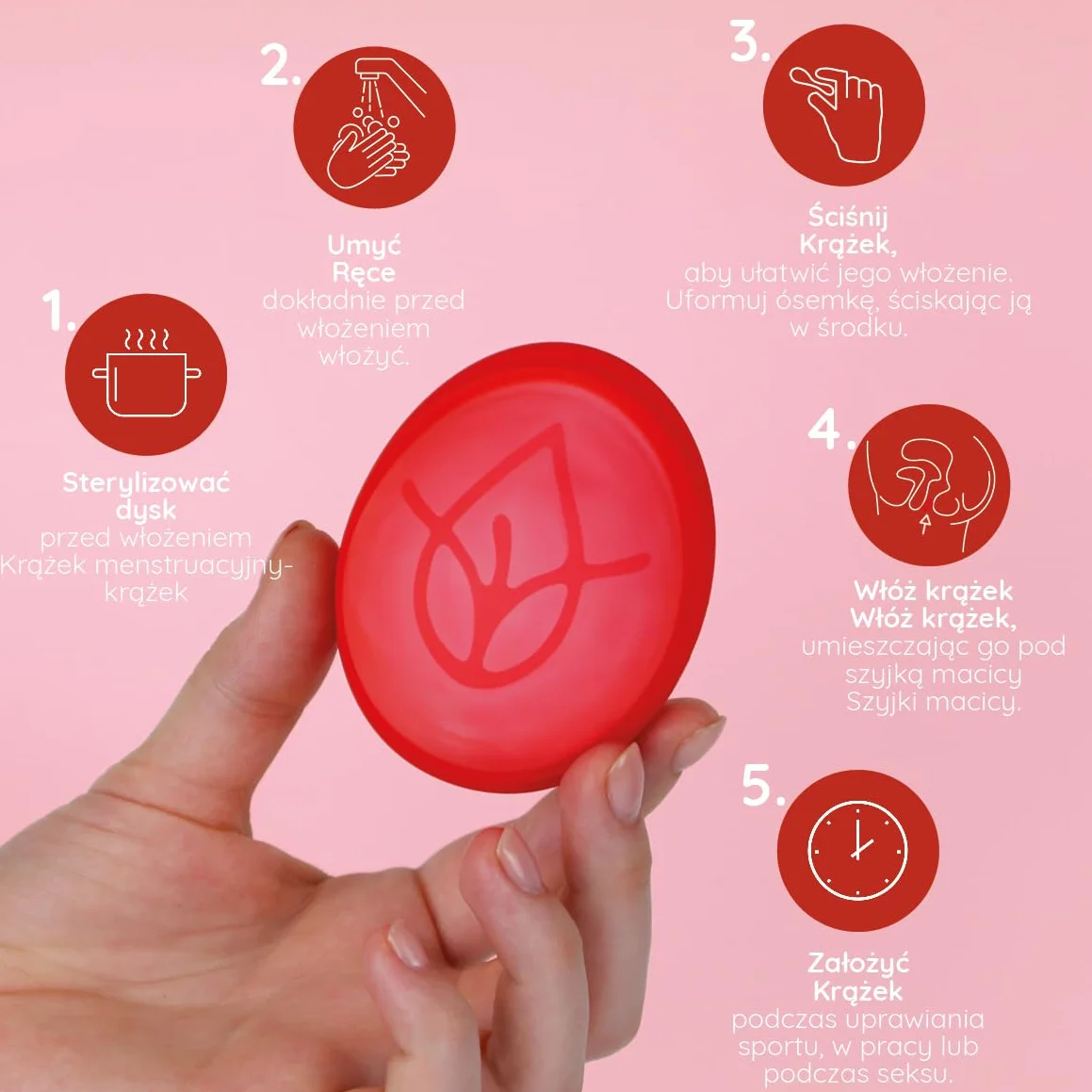 Krążek menstruacyjny MYLILY® zestaw 2 sztuk silikon medyczny